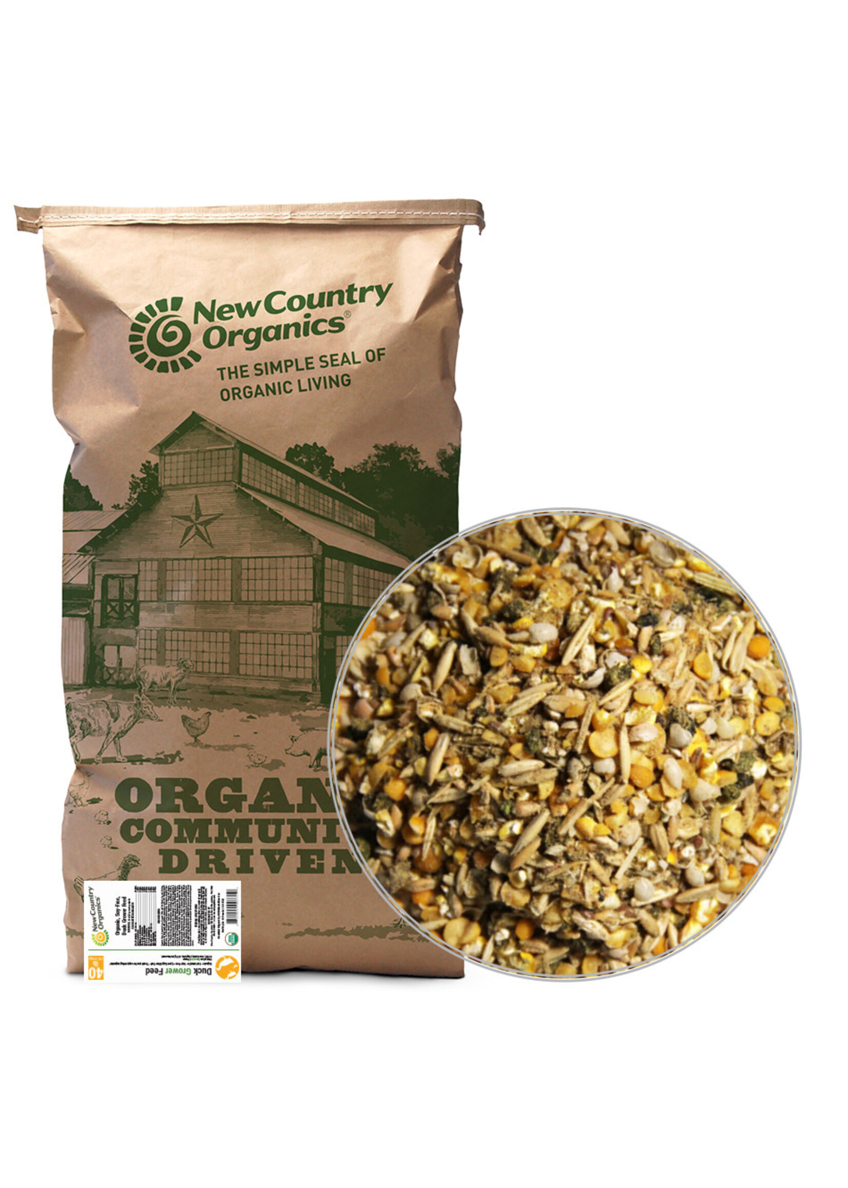 New Country Organics New Country Organics Grower Duck Feed - 40 lb