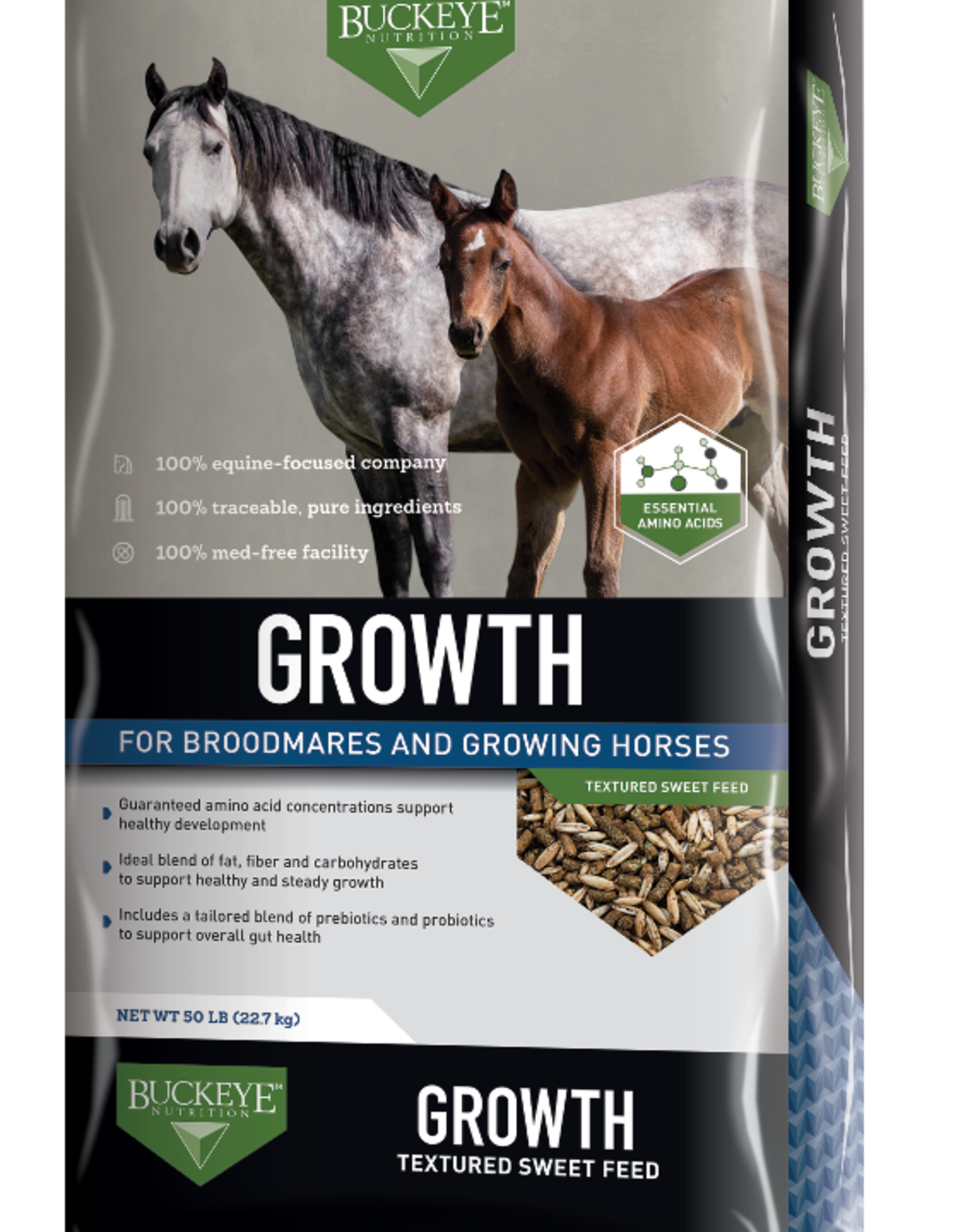 Buckeye Buckeye Growth Textured Horse Feed - 50 lb