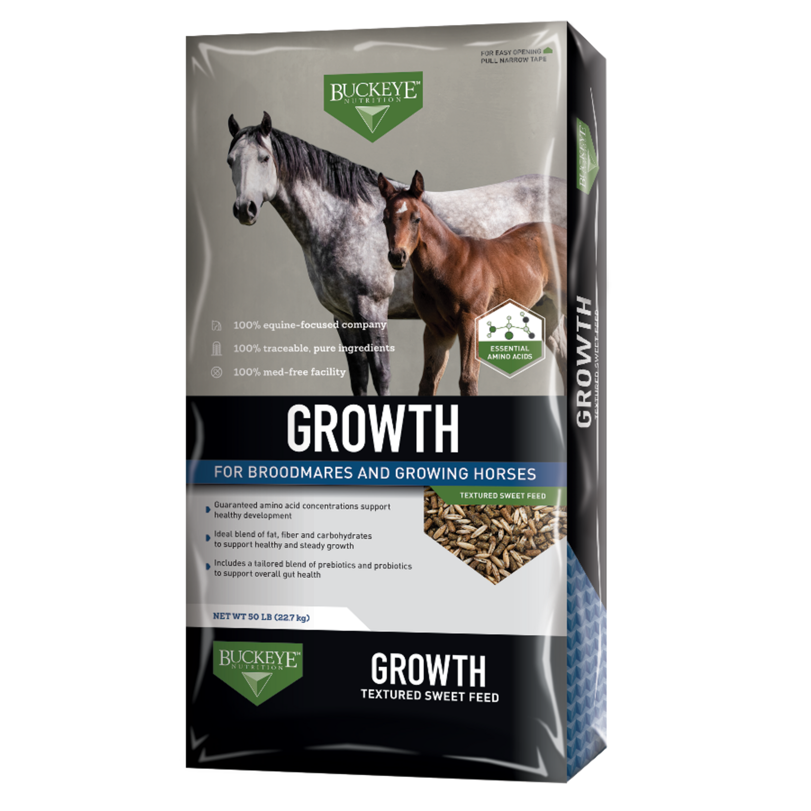 Buckeye Buckeye Growth Textured Horse Feed - 50 lb