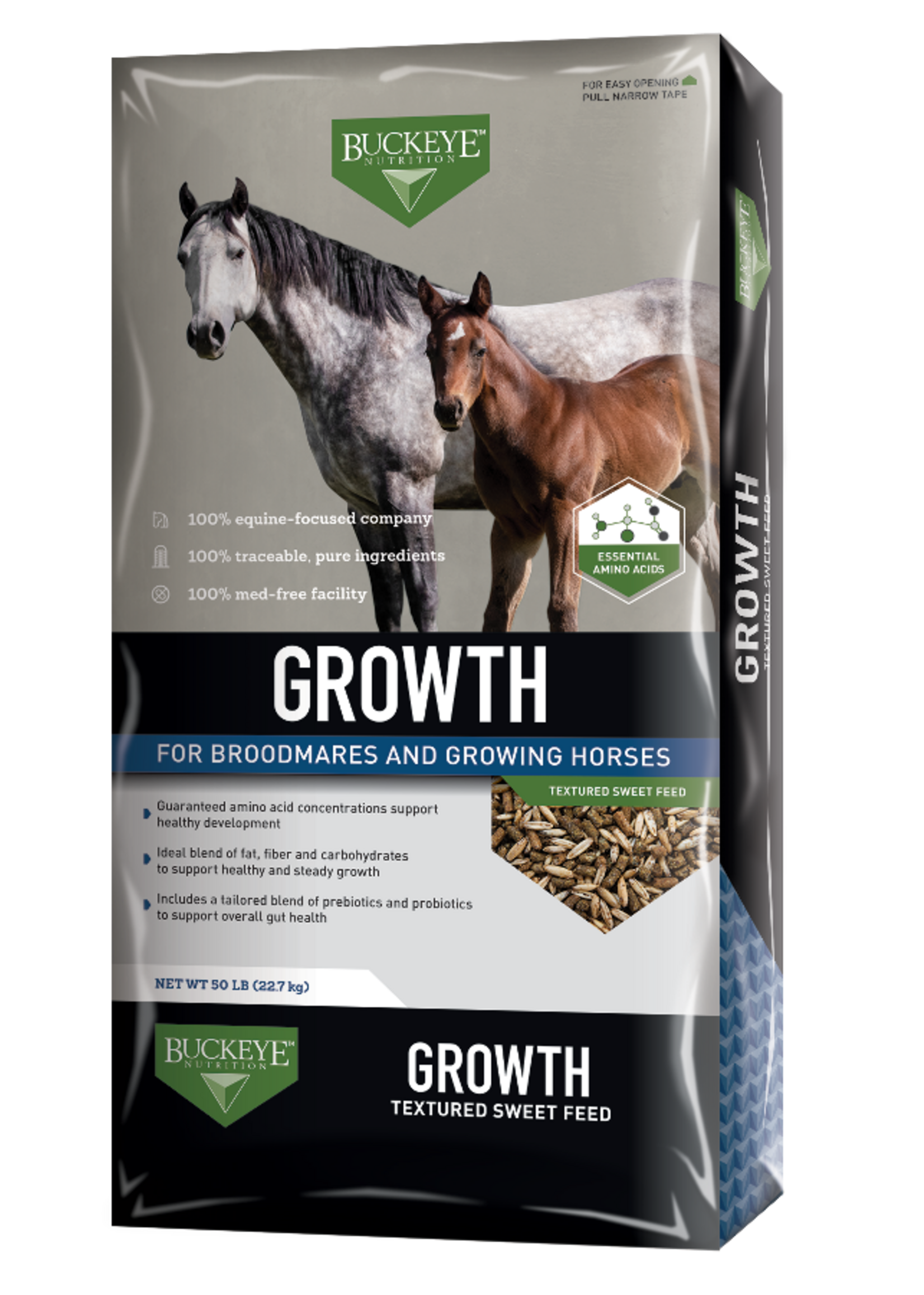 Buckeye Buckeye Growth Textured Horse Feed - 50 lb