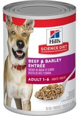 SCIENCE DIET HILL'S SCIENCE DIET DOG ADULT BEEF & BARLEY CAN 13OZ CASE OF 12