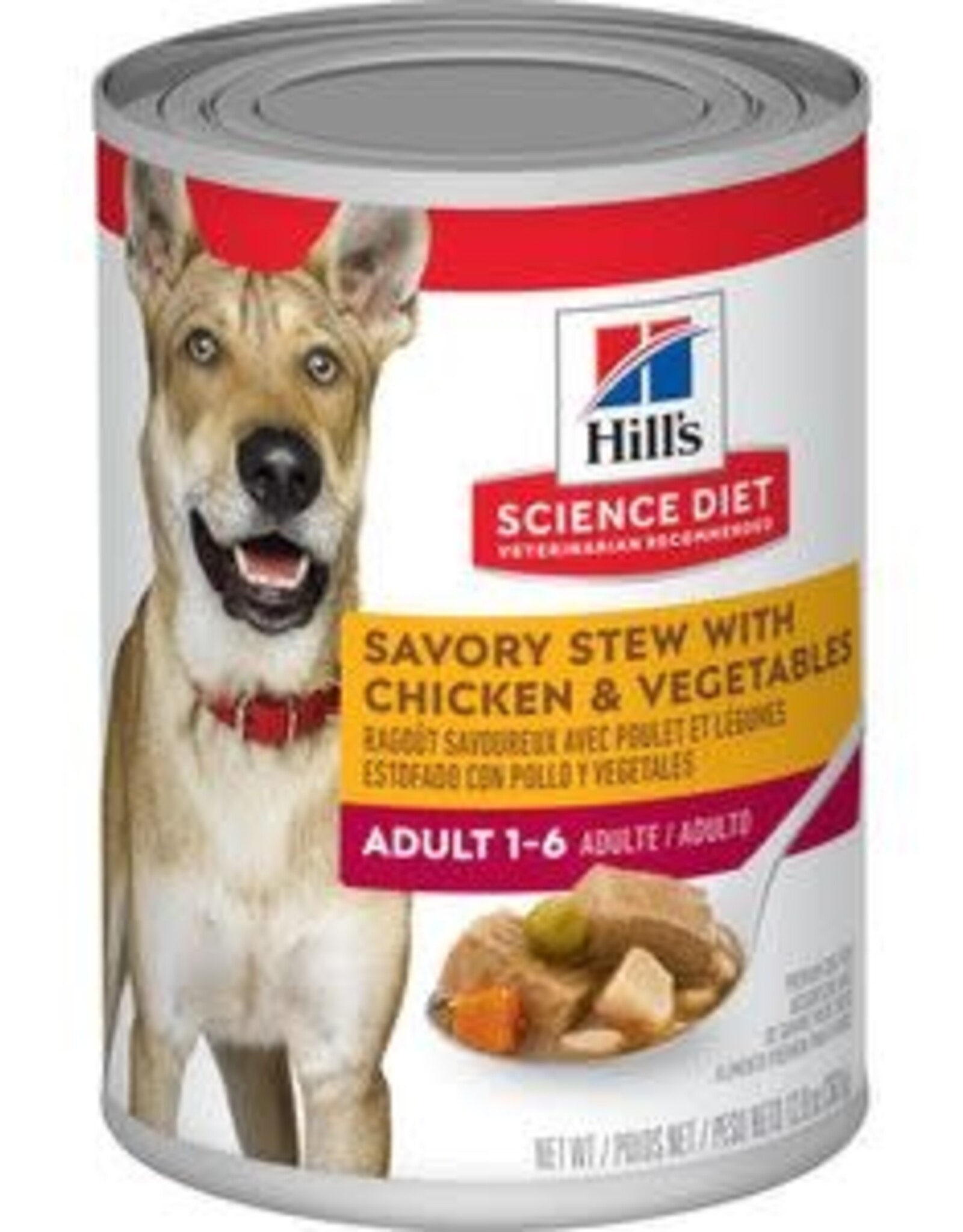 Hill's Science Diet HILL'S SCIENCE DIET DOG ADULT SAVORY STEW CHICKEN & VEGETABLES CAN 12.8OZ CASE OF 12