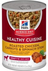 Hill's Science Diet HILL'S SCIENCE DIET DOG HEALTHY CUISINE ADULT 1-6 CHICKEN CARROTS & SPINACH STEW CAN 12.5OZ CASE OF 12