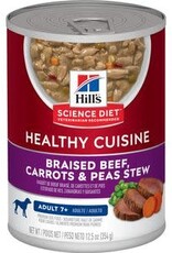 Hill's Science Diet HILL'S SCIENCE DIET DOG HEALTHY CUISINE ADULT 7+ BEEF CARROTS & PEAS STEW CAN 12.5OZ CASE OF 12