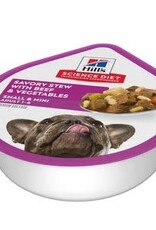 Hill's Science Diet HILL'S SCIENCE DIET DOG SMALL & MINI ADULT SAVORY STEW BEEF & VEGETABLES TRAY 3.5OZ BOX OF 12
