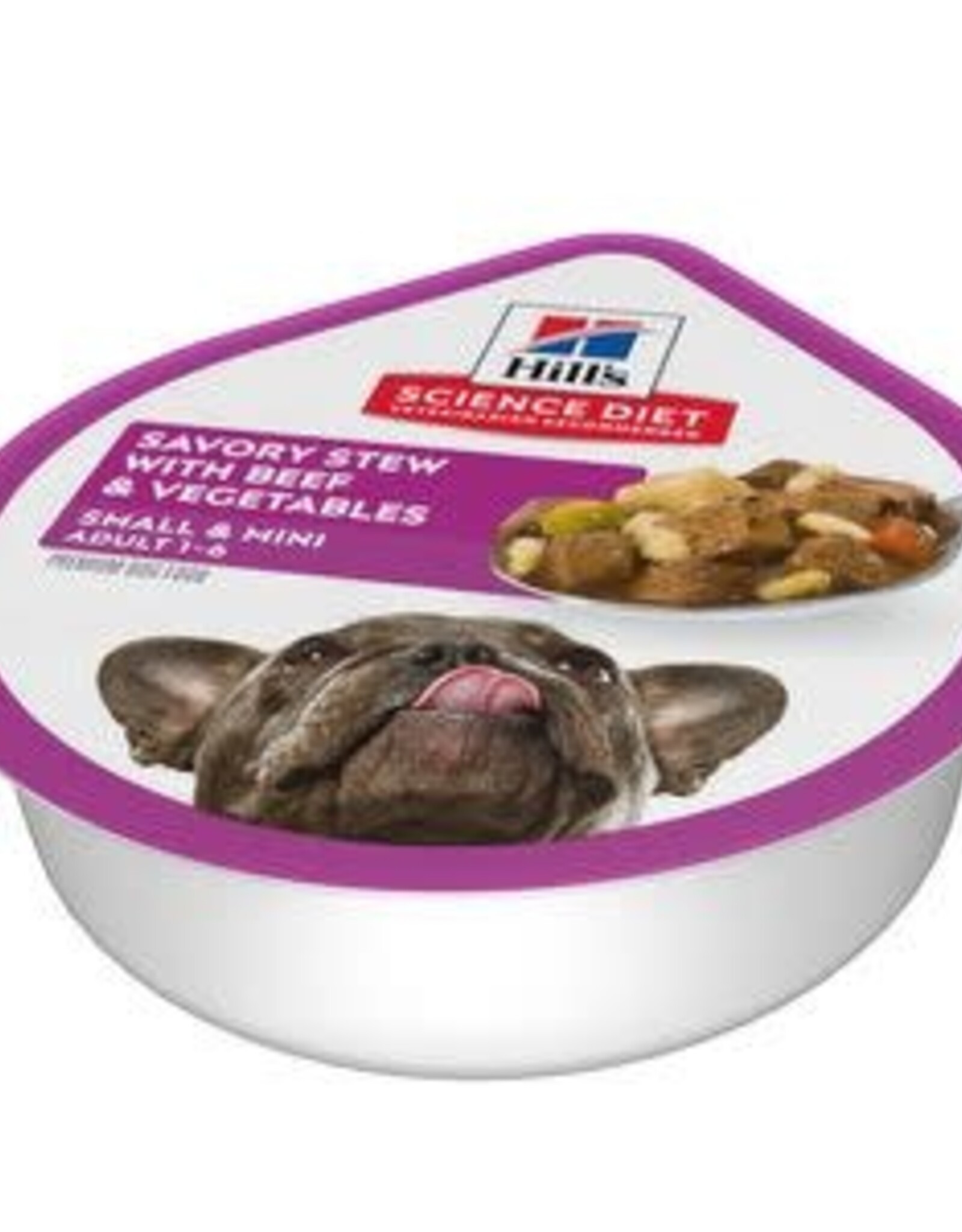 Hill's Science Diet HILL'S SCIENCE DIET DOG SMALL & MINI ADULT SAVORY STEW BEEF & VEGETABLES TRAY 3.5OZ BOX OF 12