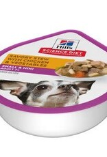 Hill's Science Diet HILL'S SCIENCE DIET DOG SMALL & MINI ADULT 7+ SAVORY STEW CHICKEN & VEGETABLES TRAY 3.5OZ BOX OF 12