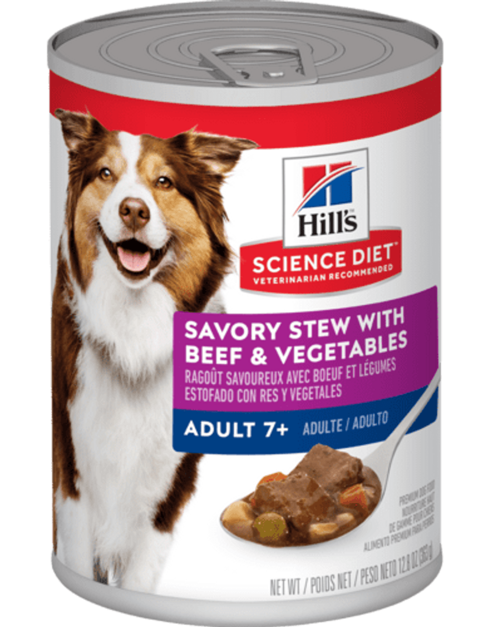 Hill's Science Diet HILL'S SCIENCE DIET DOG MATURE SAVORY STEW BEEF & VEGETABLES CAN 12.8OZ CASE OF 12