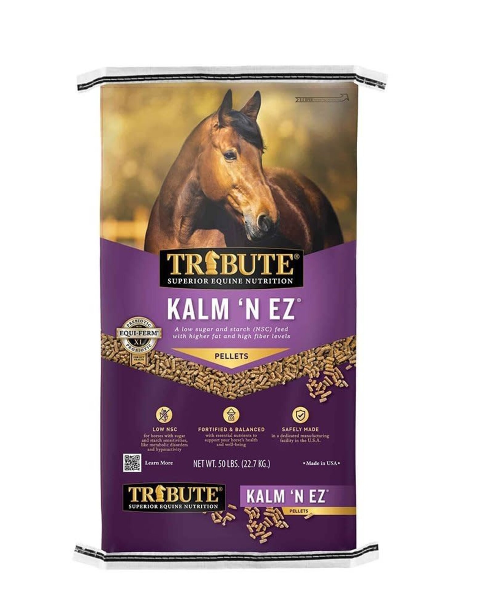 Tribute Tribute KALM 'N EZ Pelleted Horse Feed - 50 lb