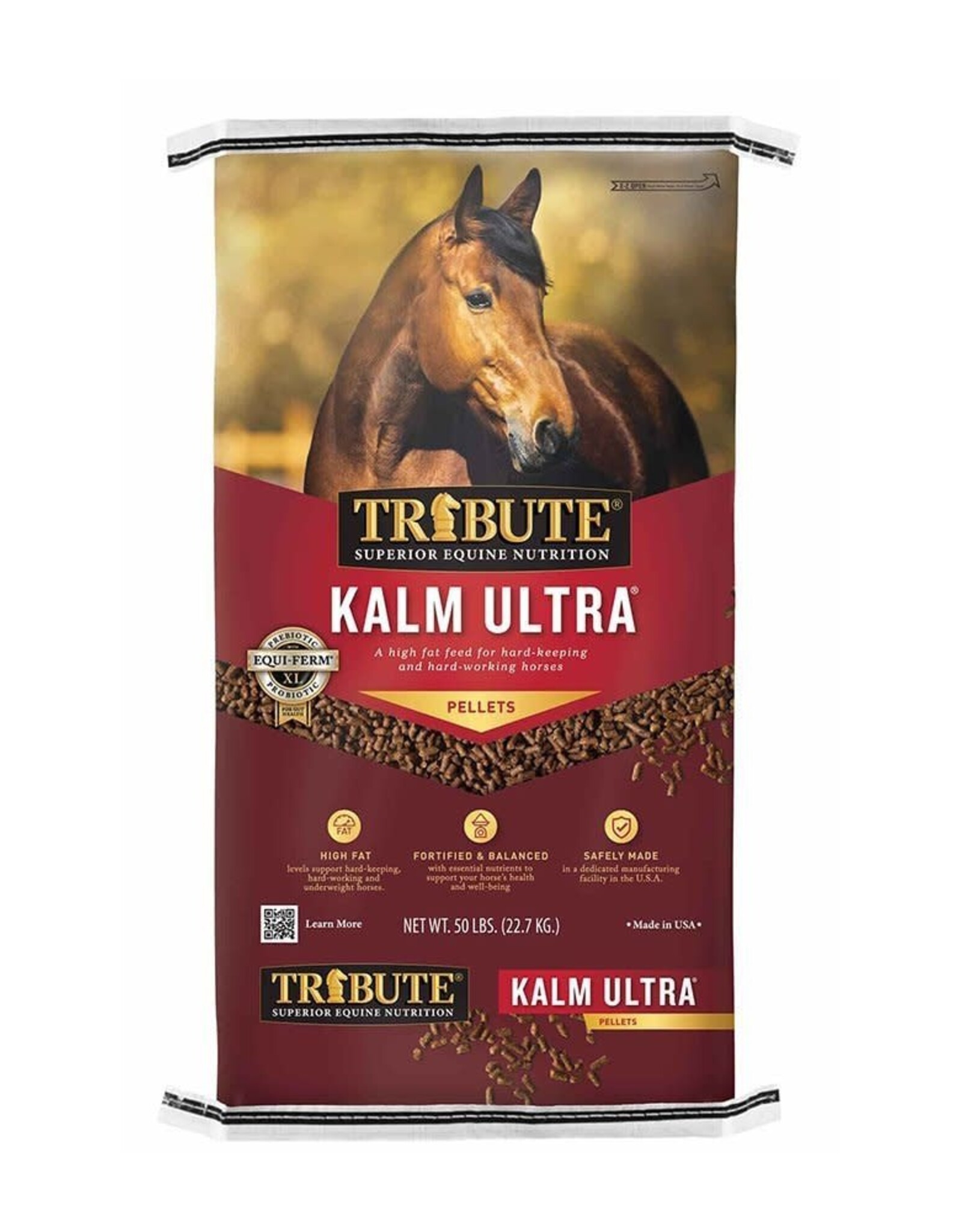 Tribute Tribute Kalm Ultra 12-12-12 Pelleted Horse Feed - 50 lb