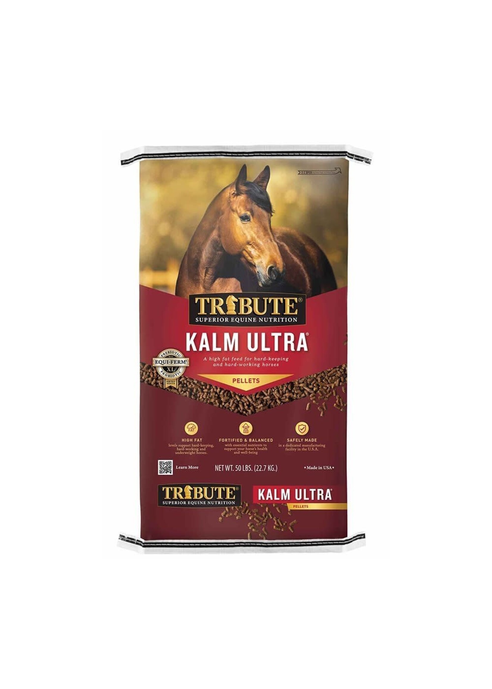 Tribute Tribute Kalm Ultra 12-12-12 Pelleted Horse Feed - 50 lb