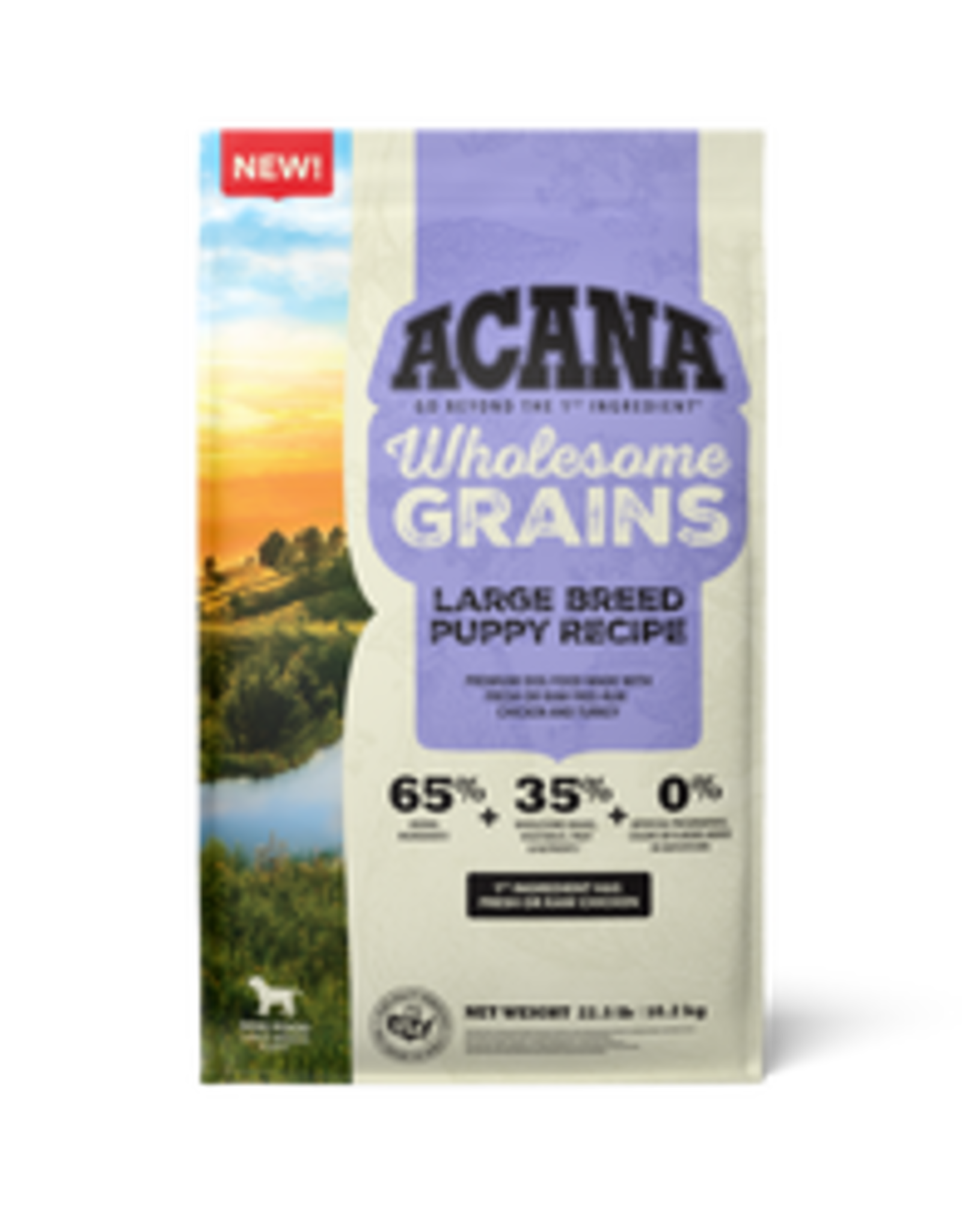CHAMPION PET FOOD ACANA DOG WHOLESOME GRAINS LARGE BREED PUPPY 22.5LB