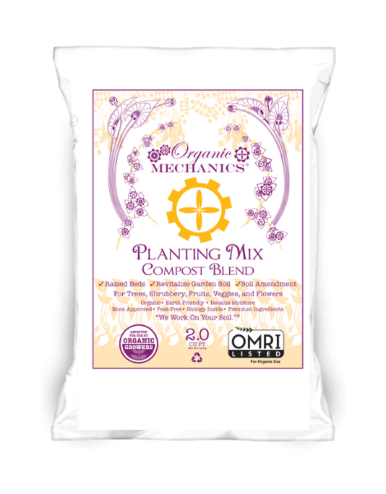 Organic Mechanics Organic Mechanics Planting Mix Compost Blend - 2 CU FT