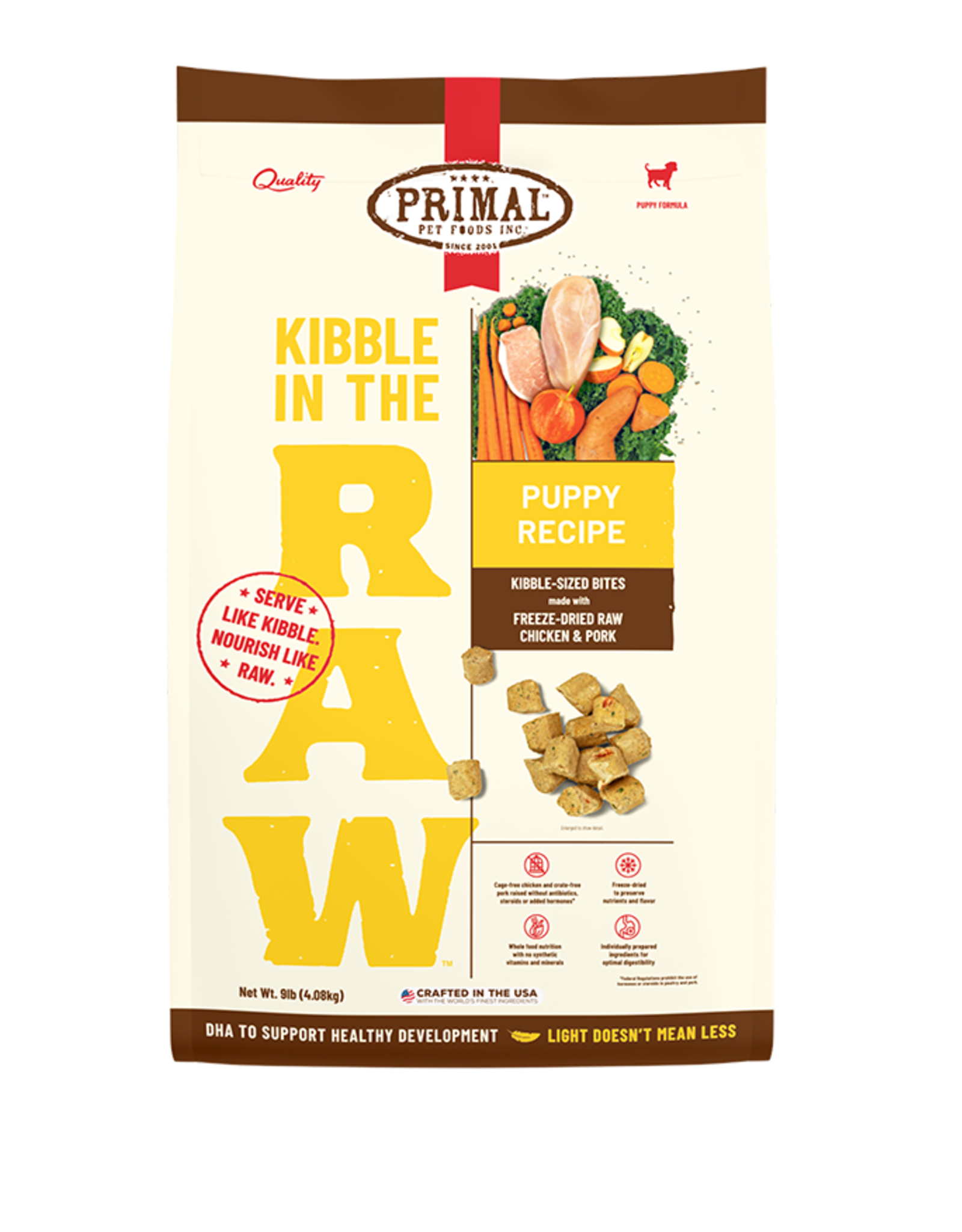 Primal PRIMAL DOG FREEZE-DRIED KIBBLE IN THE RAW PUPPY 9LB