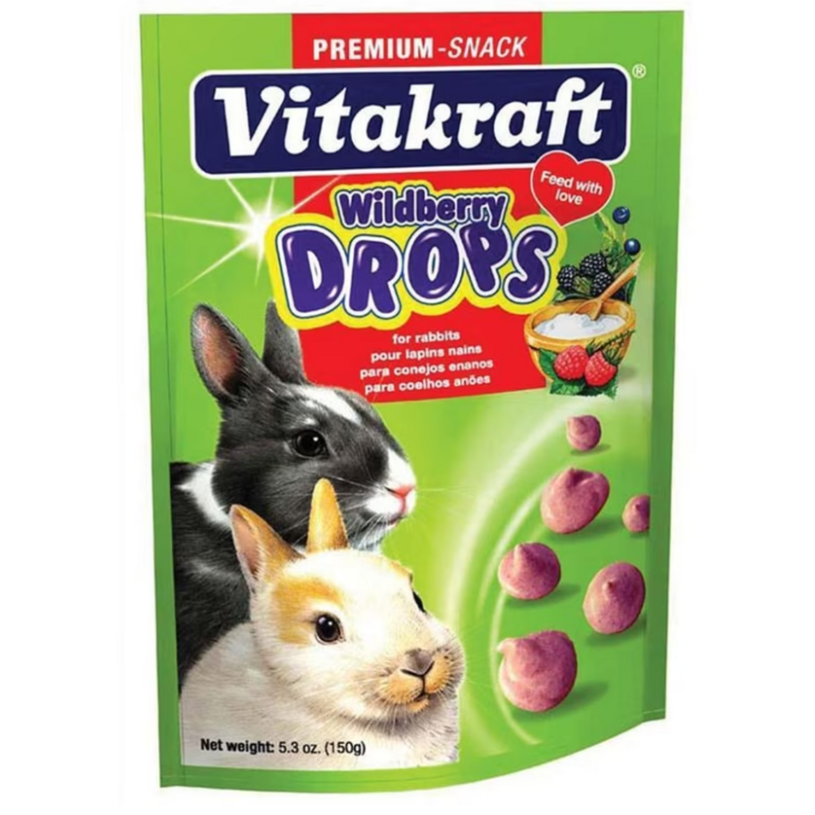 Vitakraft Sun Seed VITAKRAFT RABBIT WILDBERRY DROPS 5.3OZ