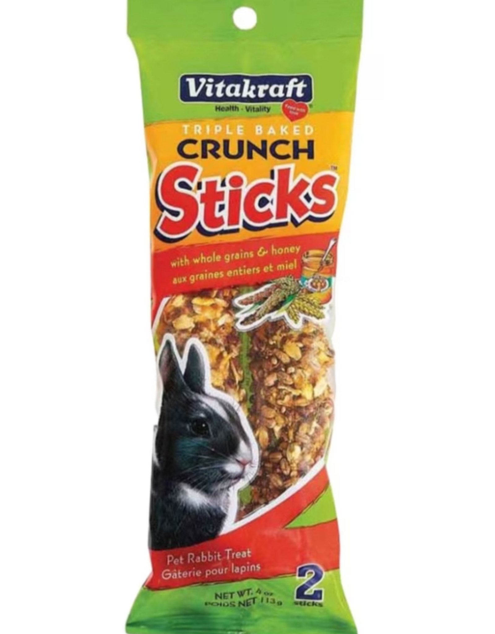 Vitakraft Sun Seed Vitakraft Crunch Sticks Rabbit Treat - Whole Grains and Honey - Rabbit Chew Sticks