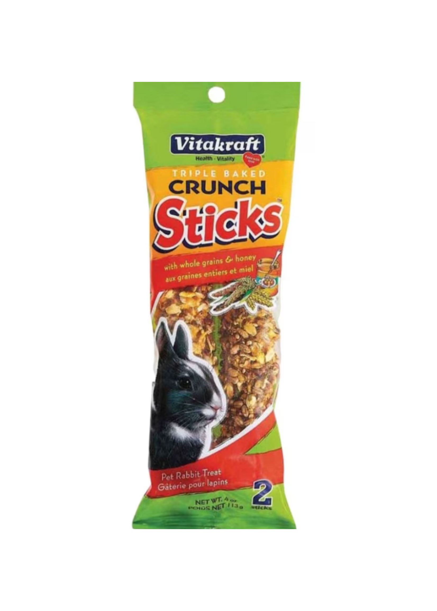 Vitakraft Sun Seed Vitakraft Crunch Sticks Rabbit Treat - Whole Grains and Honey - Rabbit Chew Sticks