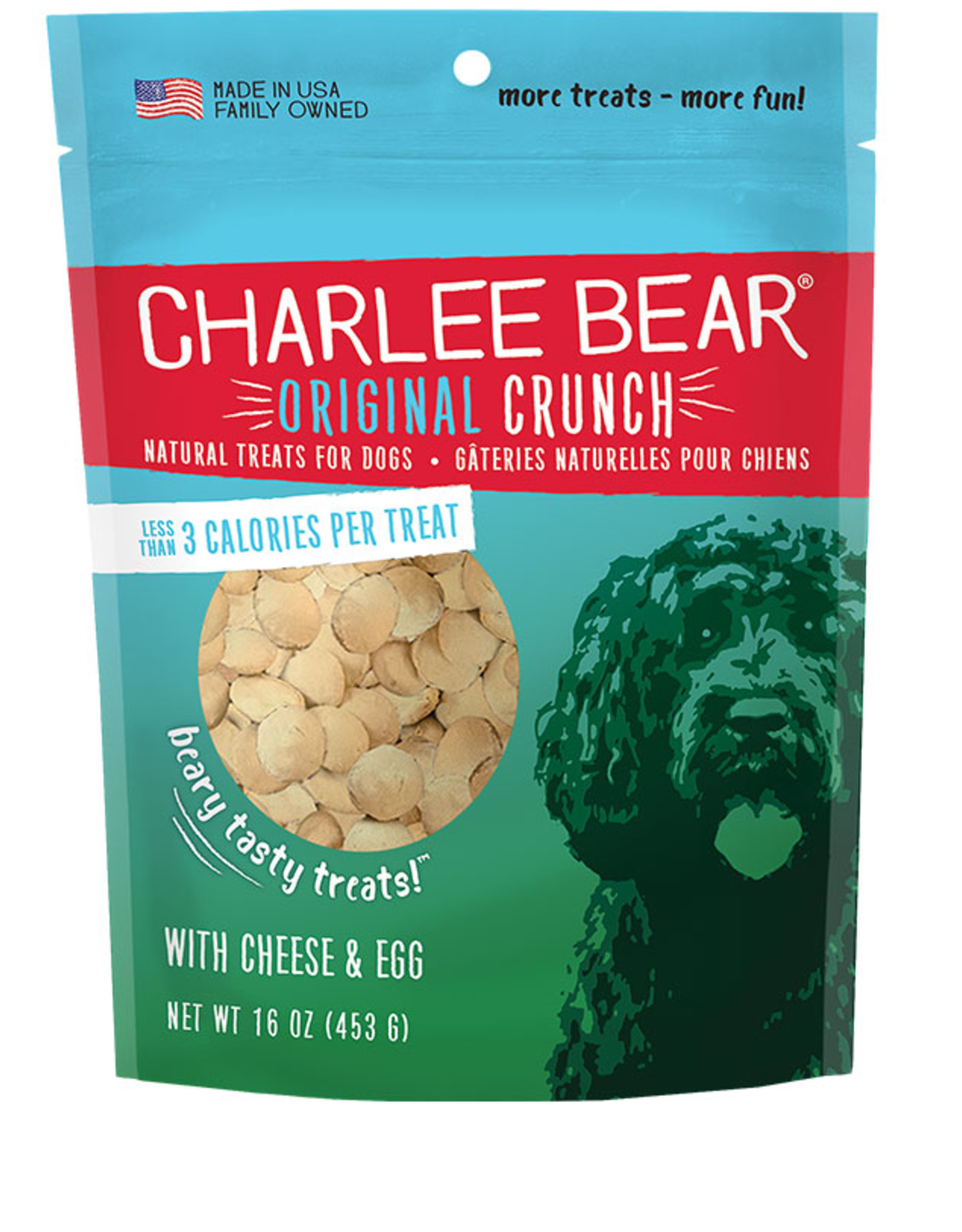 CHARLEE BEAR CHARLEE BEAR DOG TREATS CHEESE & EGG 16OZ