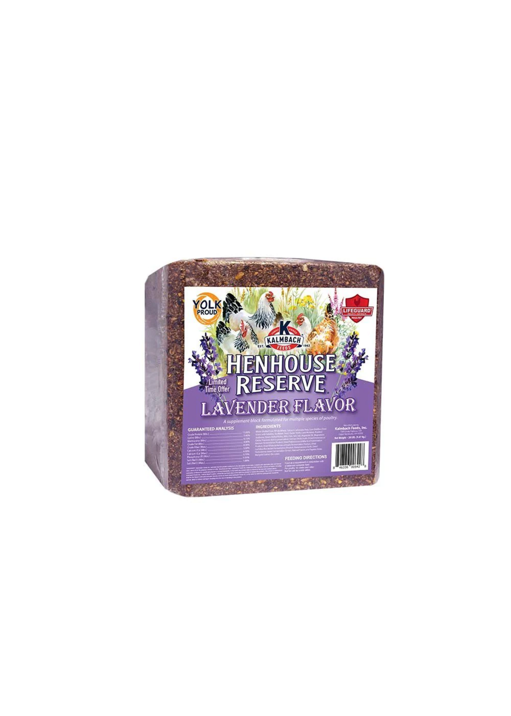 Kalmbach KALMBACH HENHOUSE RESERVE LAVENDER BLOCK - 20 lb