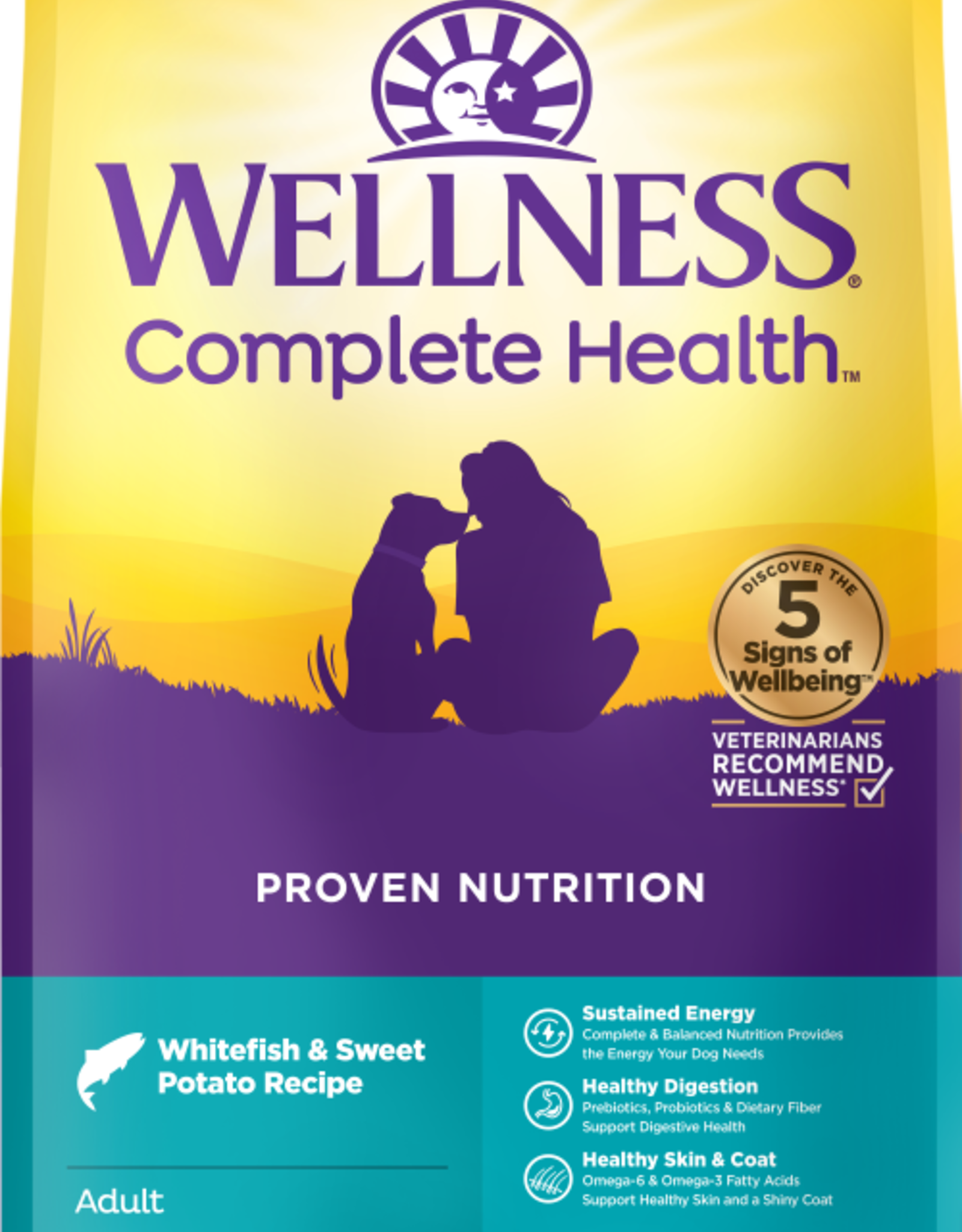WELLPET LLC WELLNESS DOG WHITEFISH & SWEET POTATO 30LBS
