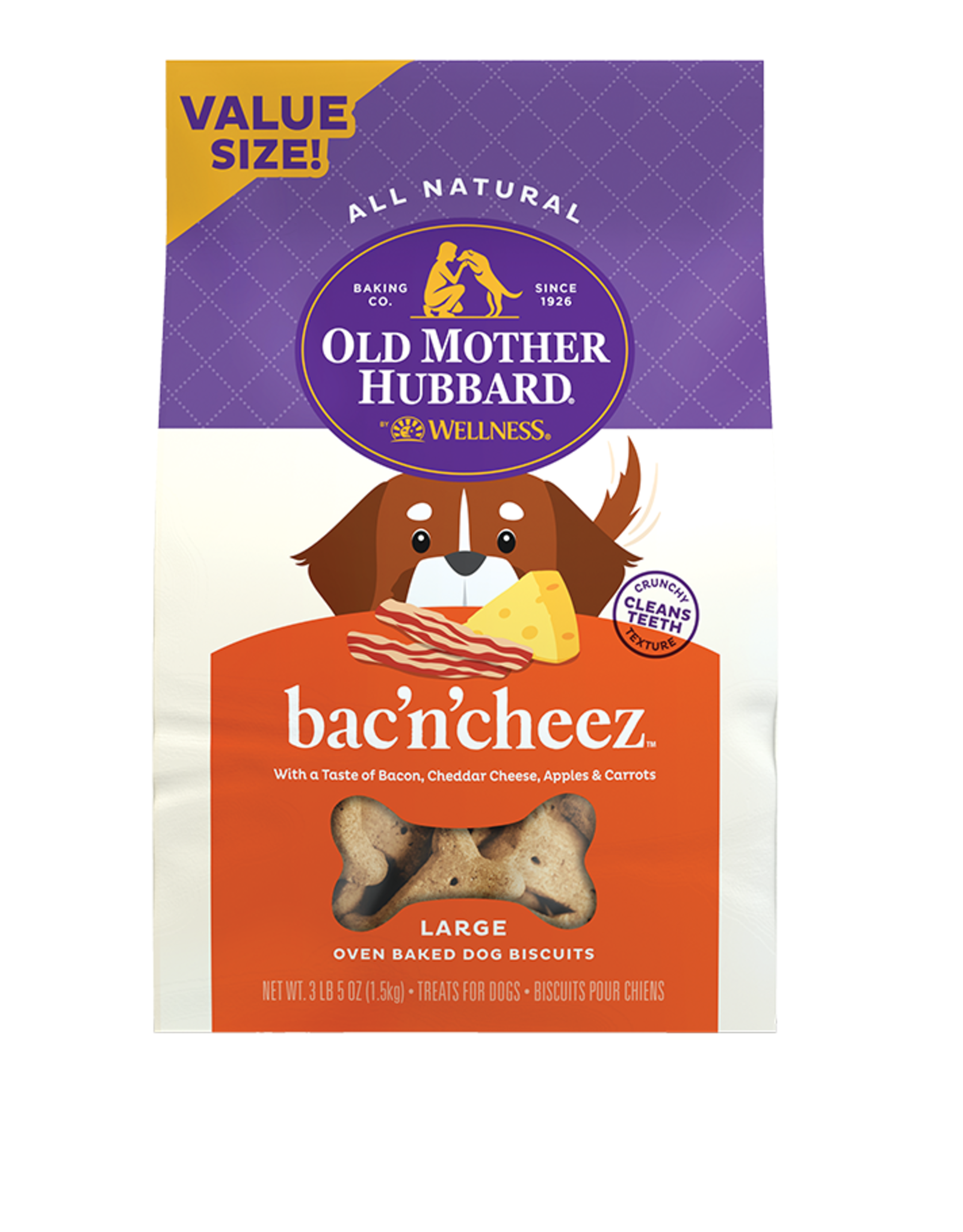 Old Mother Hubbard OLD MOTHER HUBBARD BISC BAC'N'CHEEZ LARGE 3.2LBS