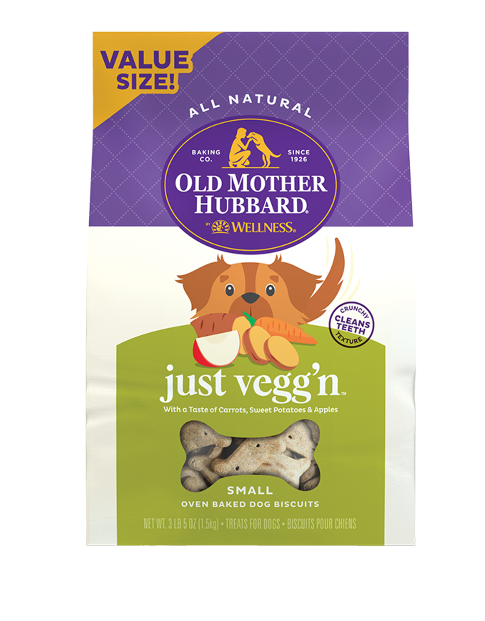 Old Mother Hubbard OLD MOTHER HUBBARD BISC JUST VEGG'N SMALL 3.2LBS