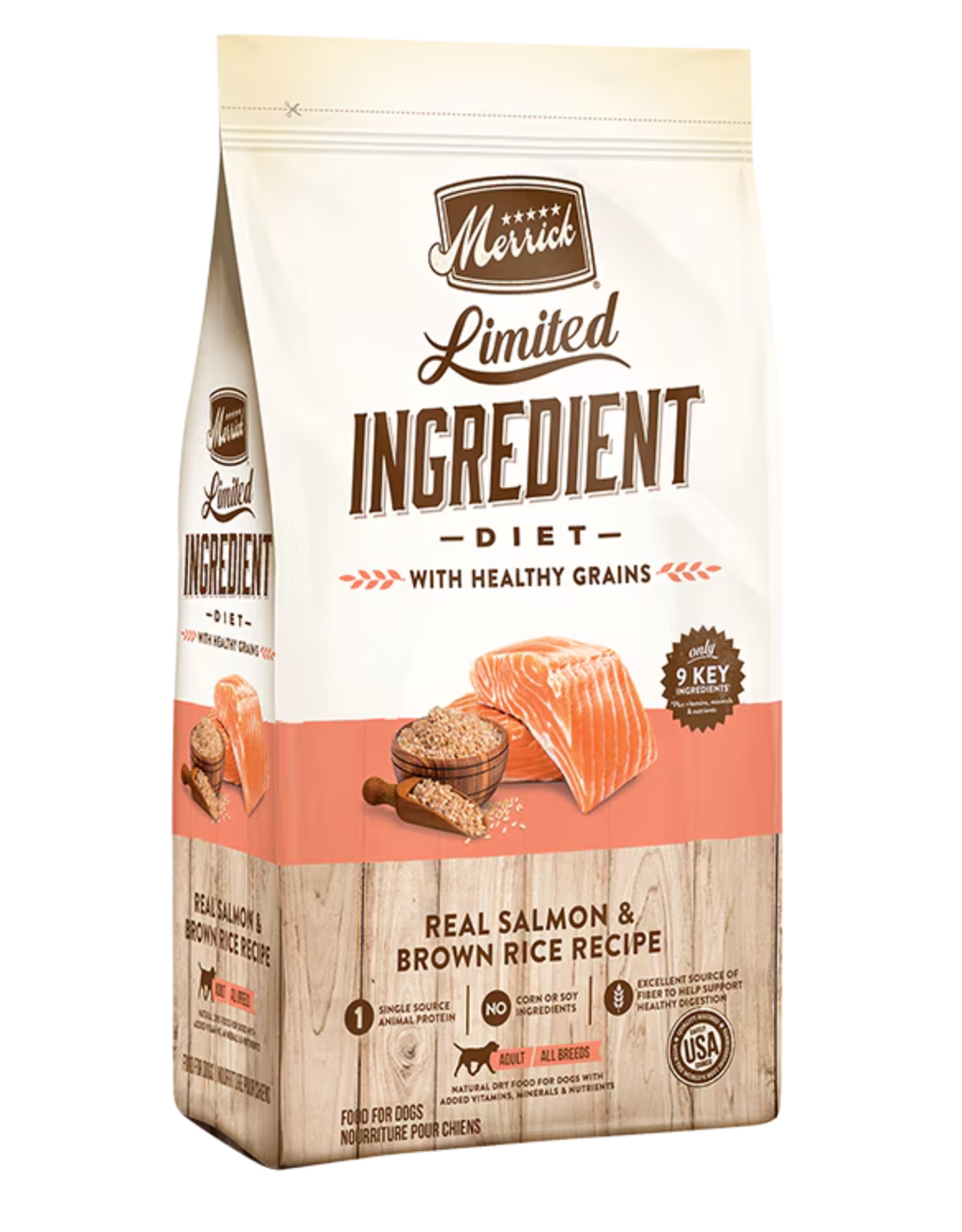 Merrick MERRICK DOG LID SALMON & BROWN RICE 22 lbs