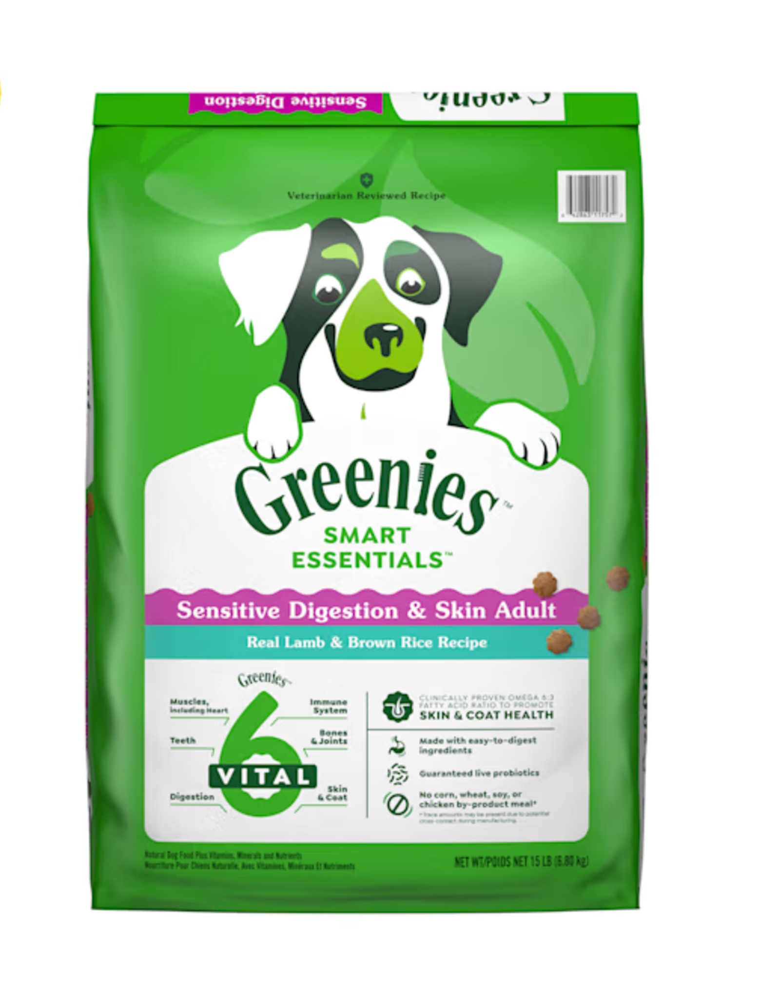 MARS PET CARE GREENIES DOG SENSITIVE SKIN & DIGESTION LAMB 15 LB