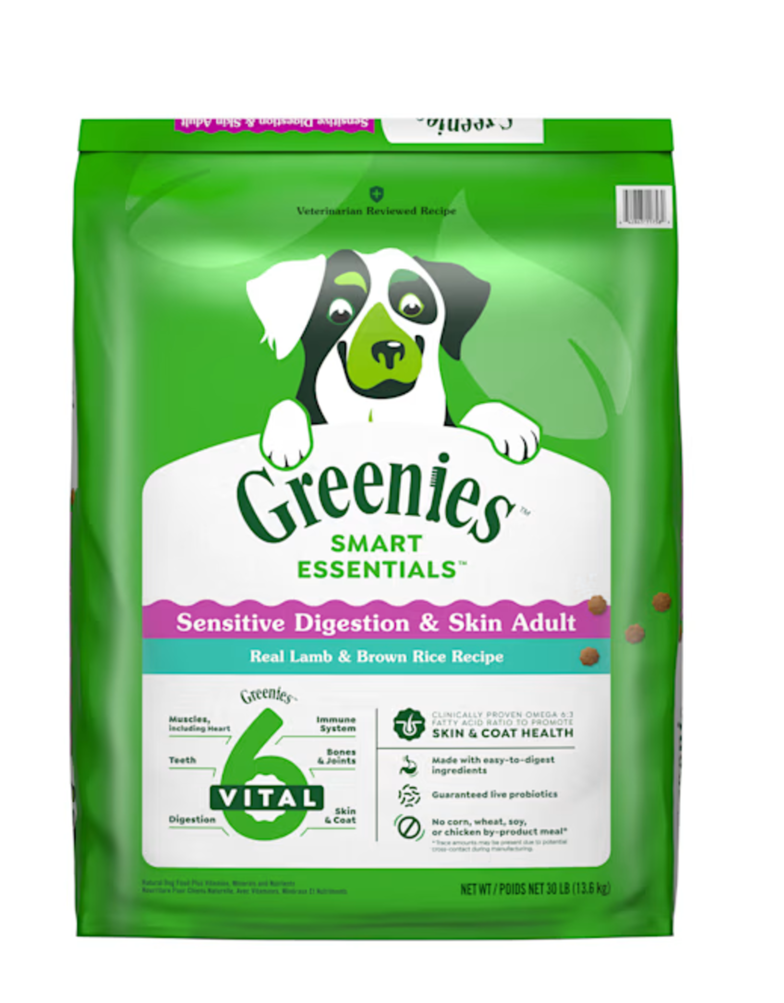 MARS PET CARE GREENIES DOG SENSITIVE SKIN & DIGESTION LAMB 30 LB