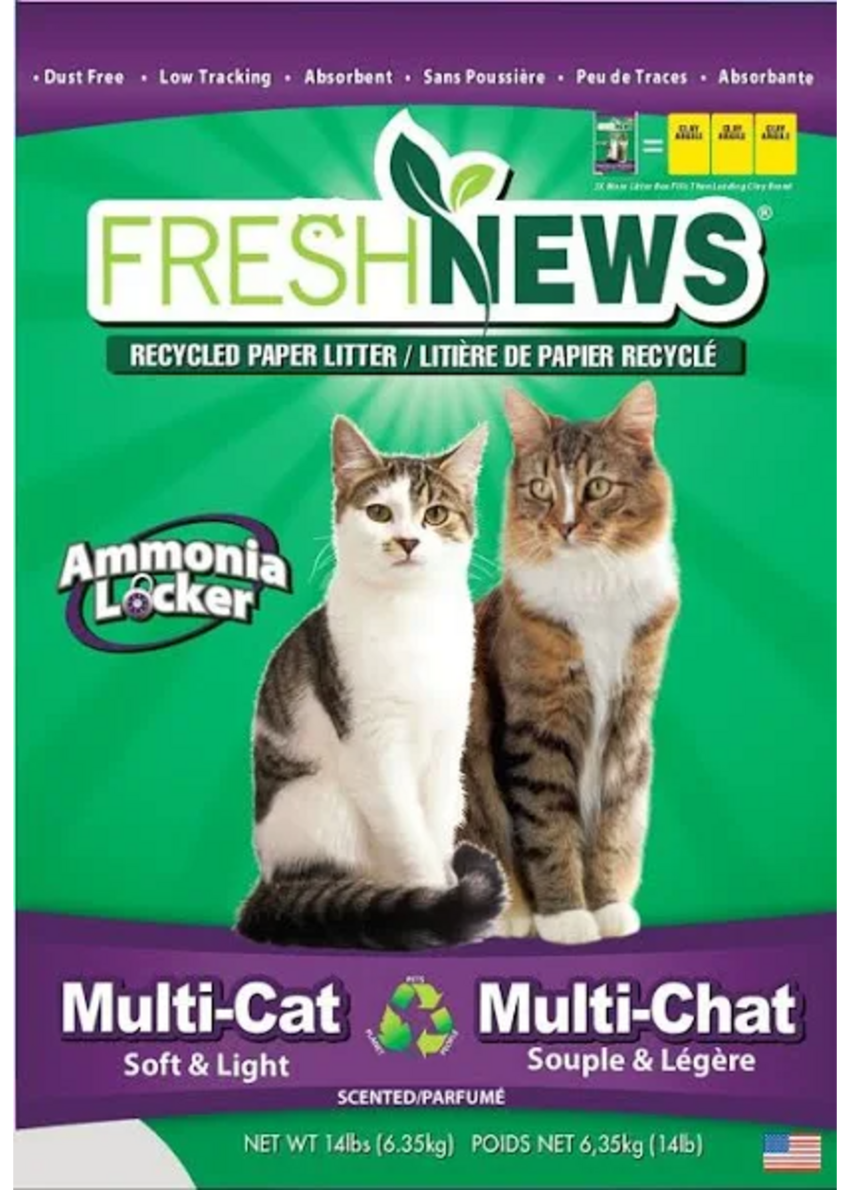 Fresh News Fresh News Multi-Cat Paper Litter - 25 lb