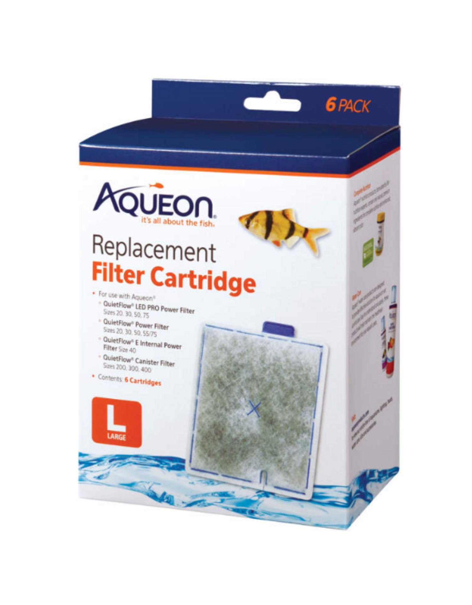 Aqueon Aqueon Replacement Filter Cartridges Large - 6 pack