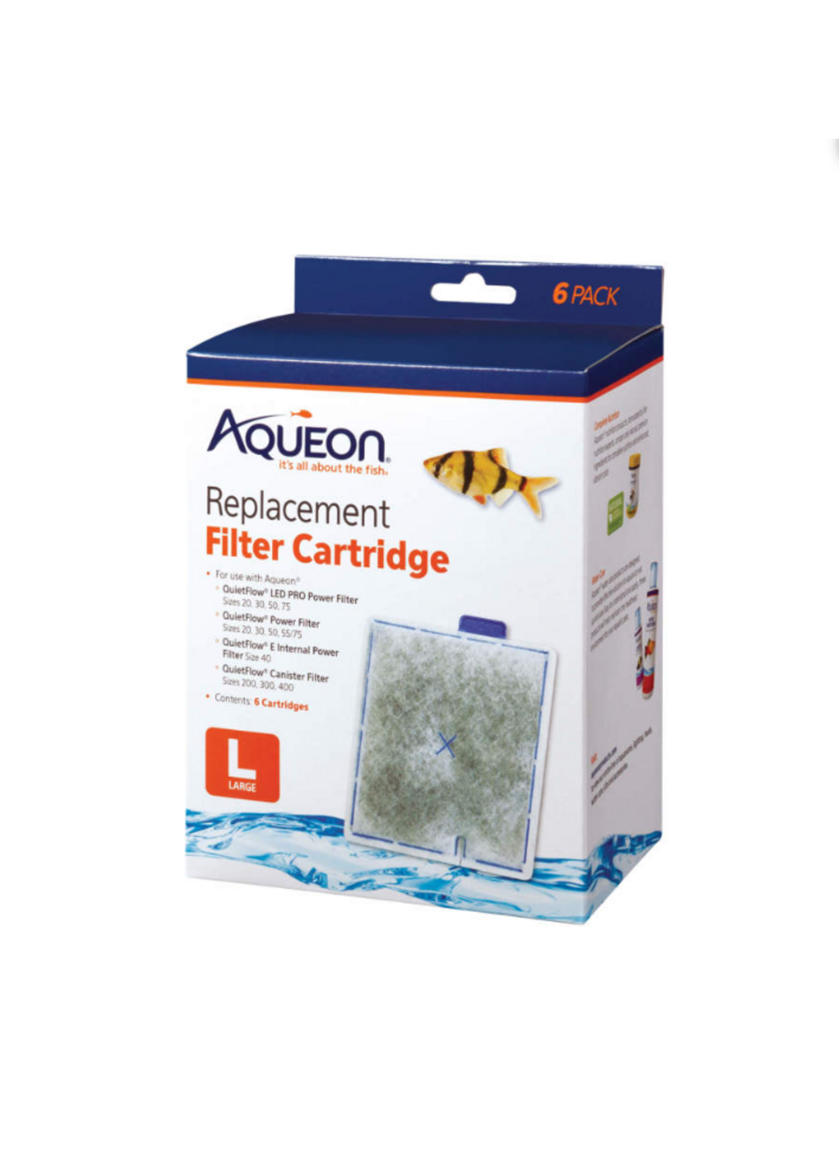 Aqueon Aqueon Replacement Filter Cartridges Large - 6 pack
