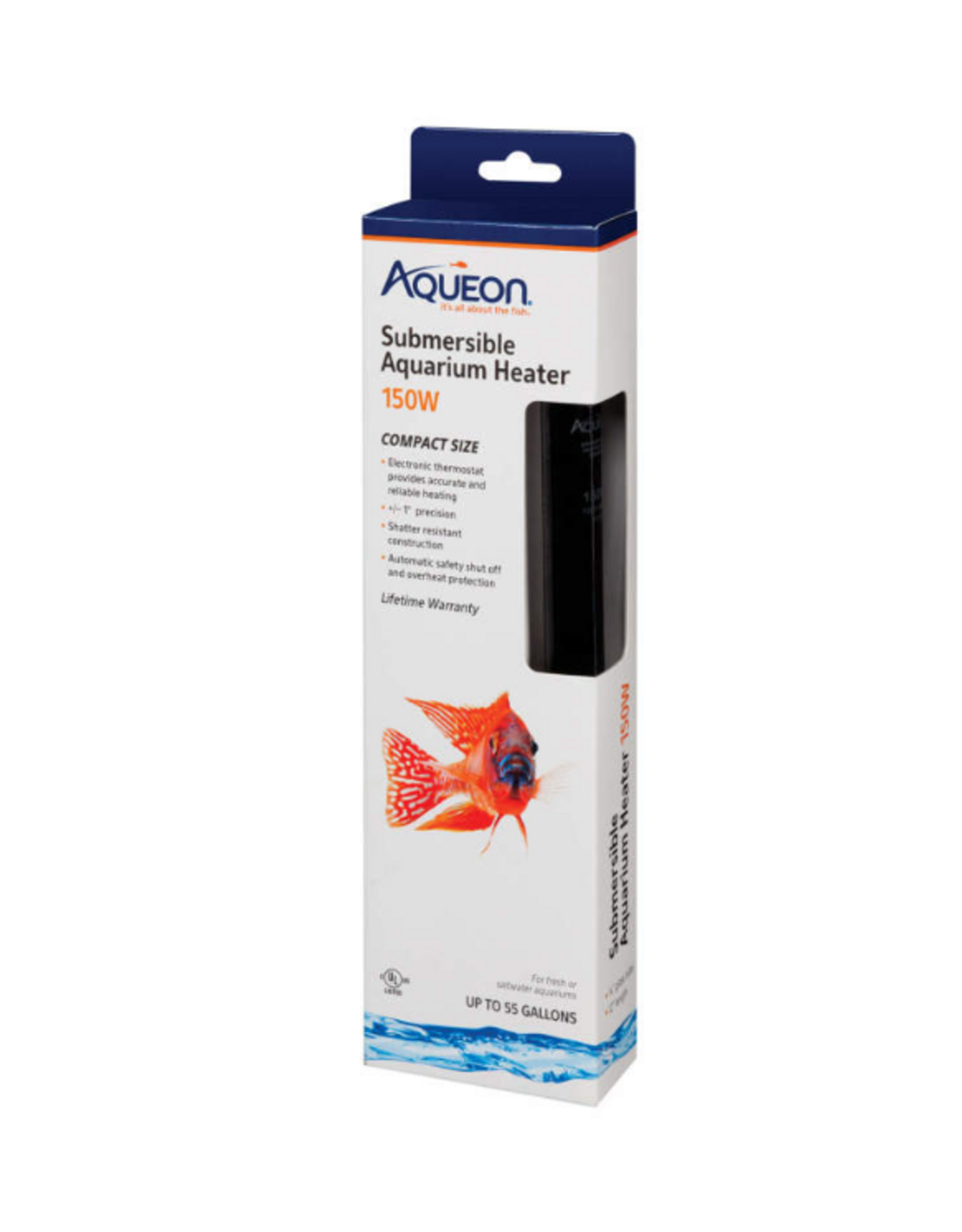Aqueon Aqueon Submersible Aquarium Heater  150 Watts  Up to 55 Gallons