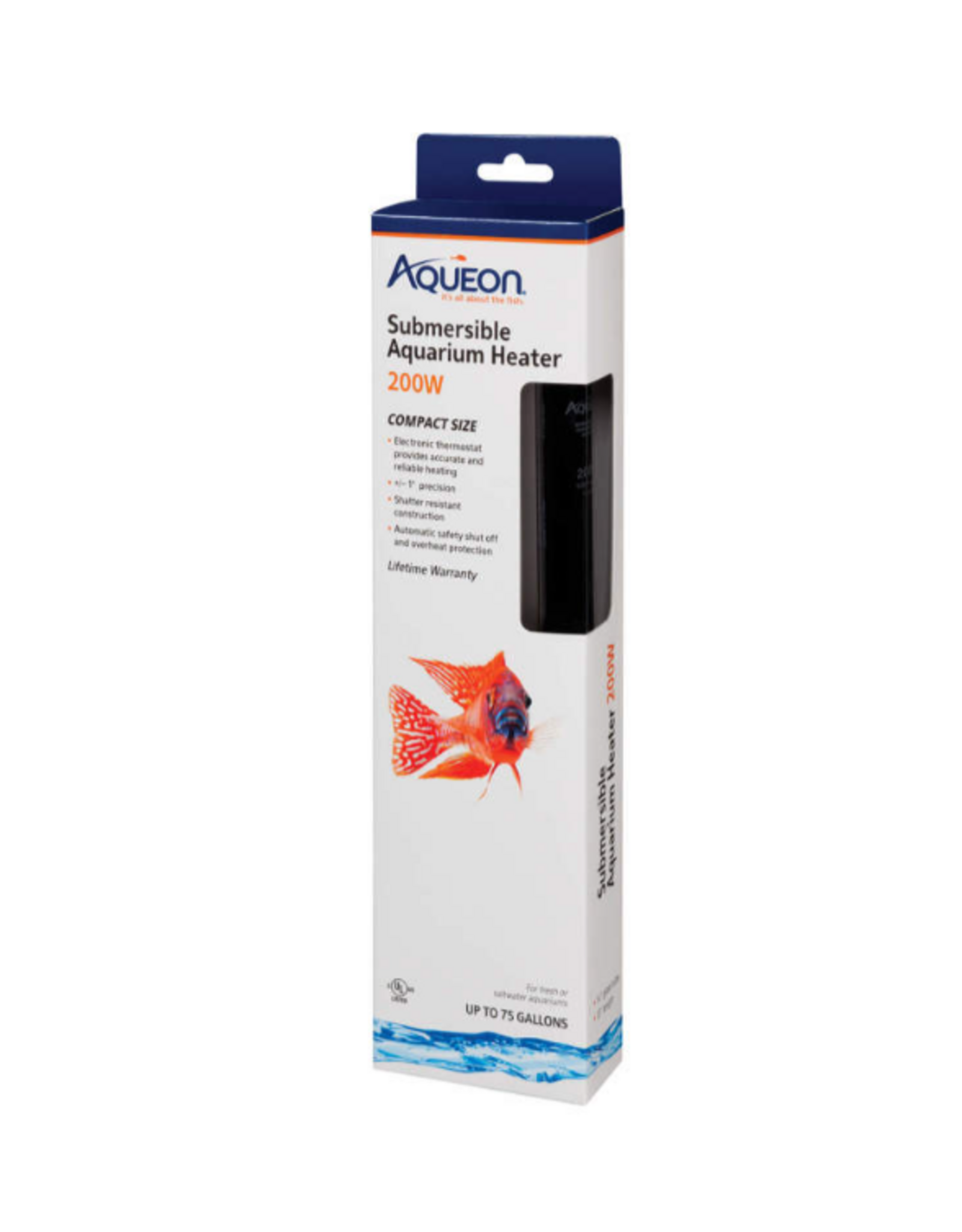 Aqueon Aqueon Submersible Aquarium Heater  200 Watts  Up to 75 Gallons