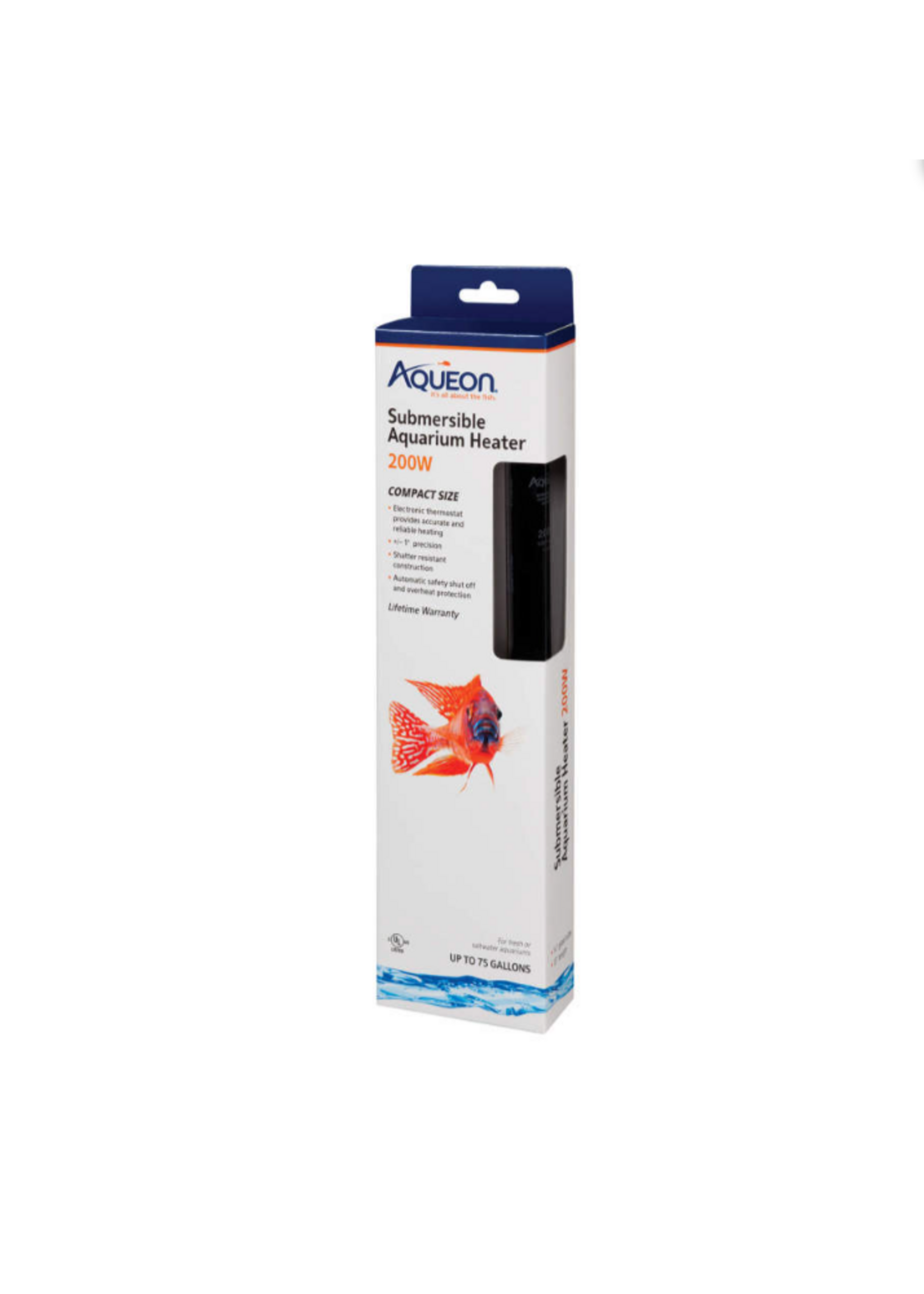 Aqueon Aqueon Submersible Aquarium Heater  200 Watts  Up to 75 Gallons