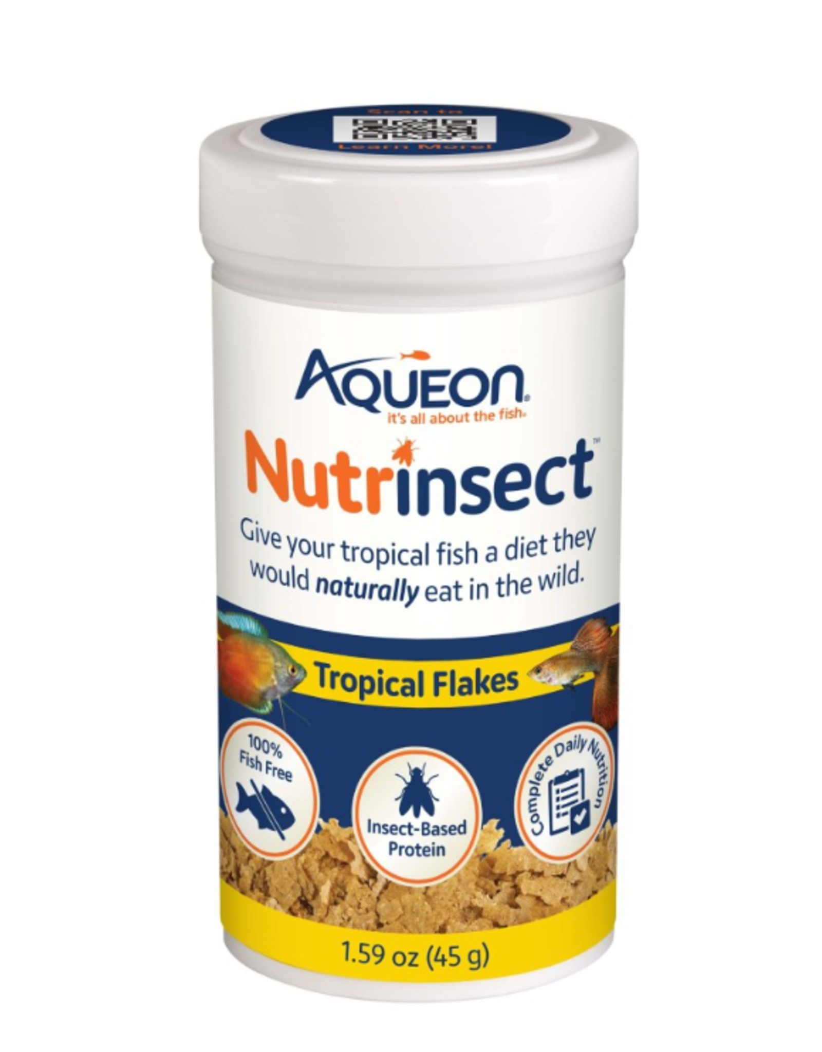 AQUEON CORALIFE KENT ZILLA AQUEON NUTRINSECT TROPICAL FLAKE FISH FOOD 1.59OZ