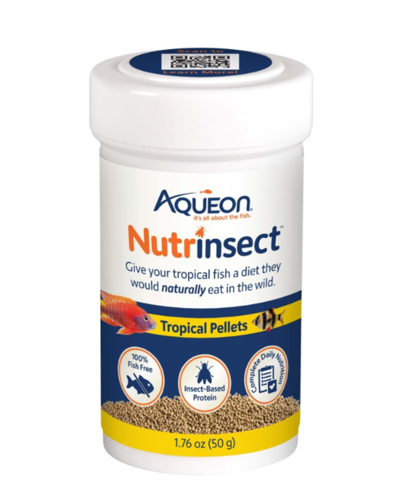 AQUEON CORALIFE KENT ZILLA AQUEON NUTRINSECT TROPICAL PELLET FISH FOOD 1.76OZ