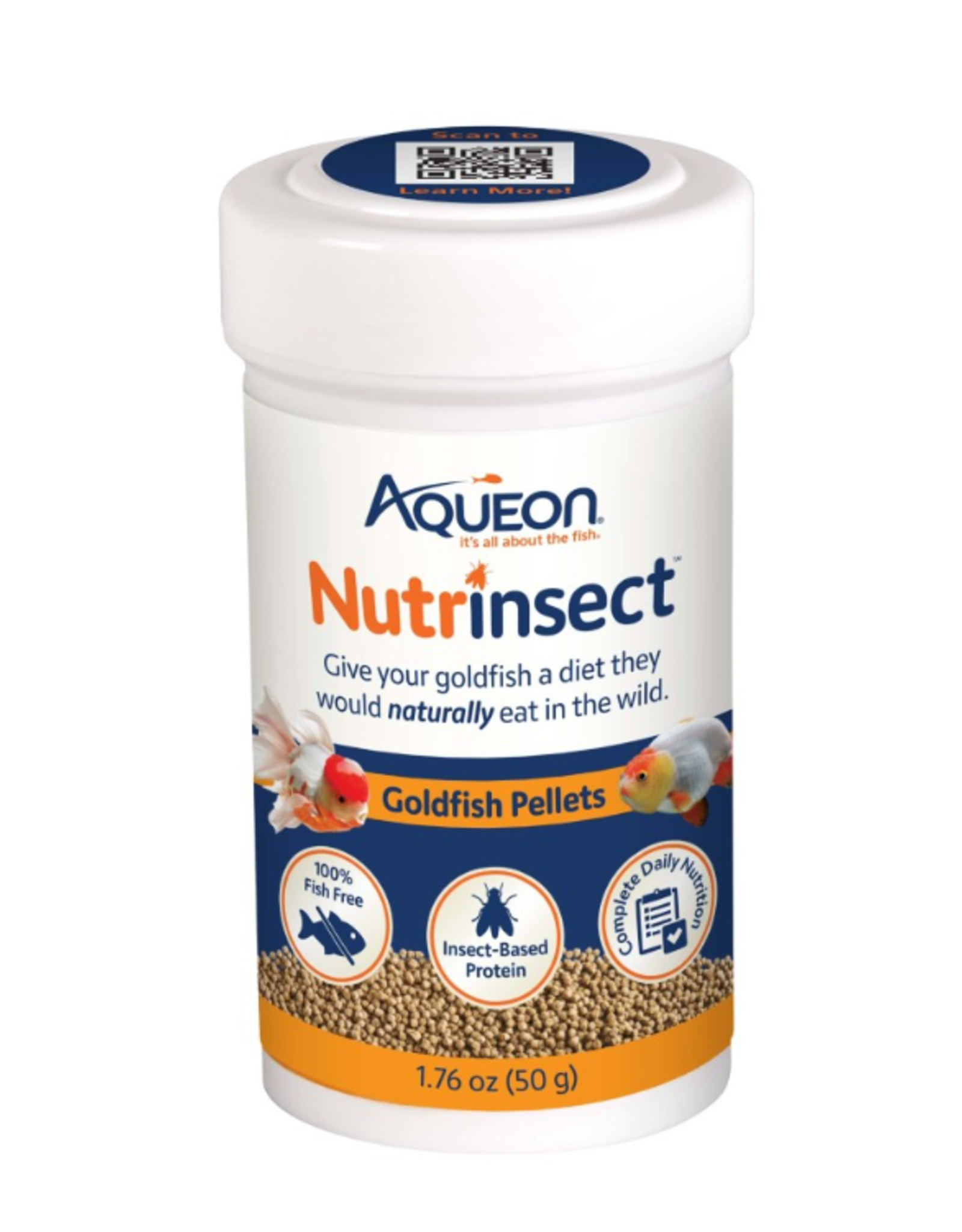 Aqueon Aqueon Nutrinsect Fish-Free Fish Food Goldfish Pellets - 1.76 oz
