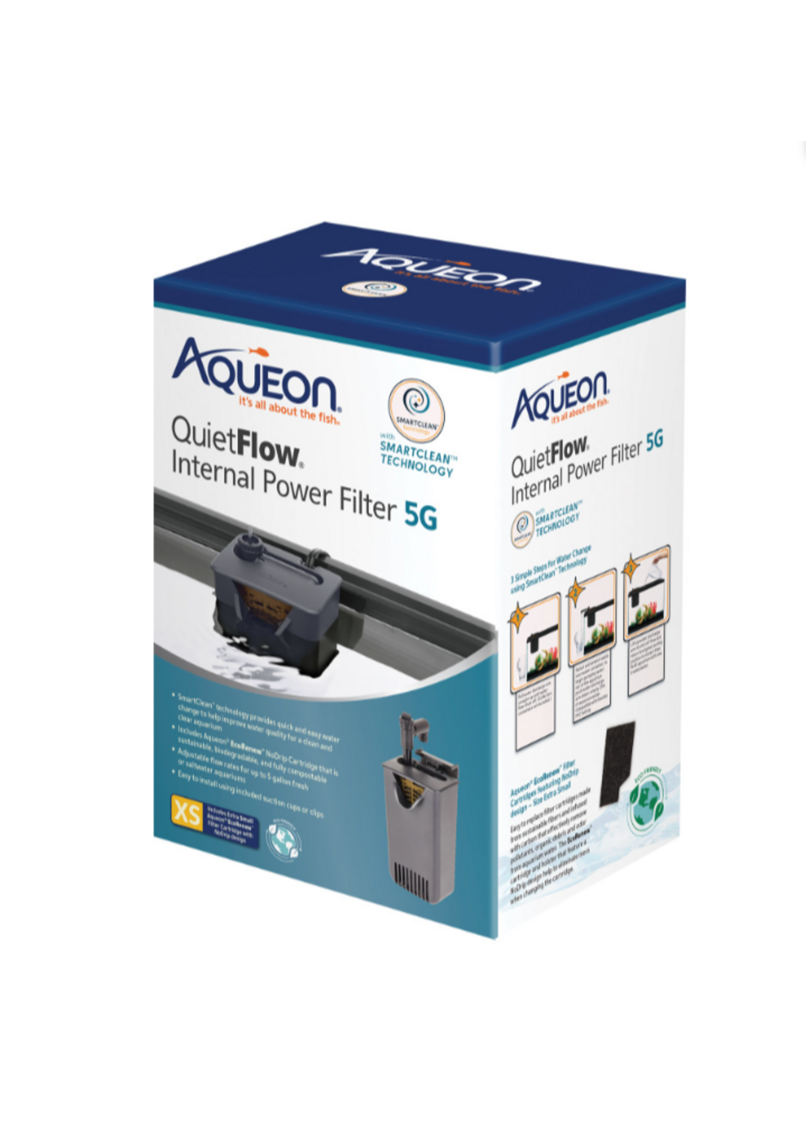 Aqueon Aqueon QuietFlow SmartClean Internal Power Filter 5 Gallons