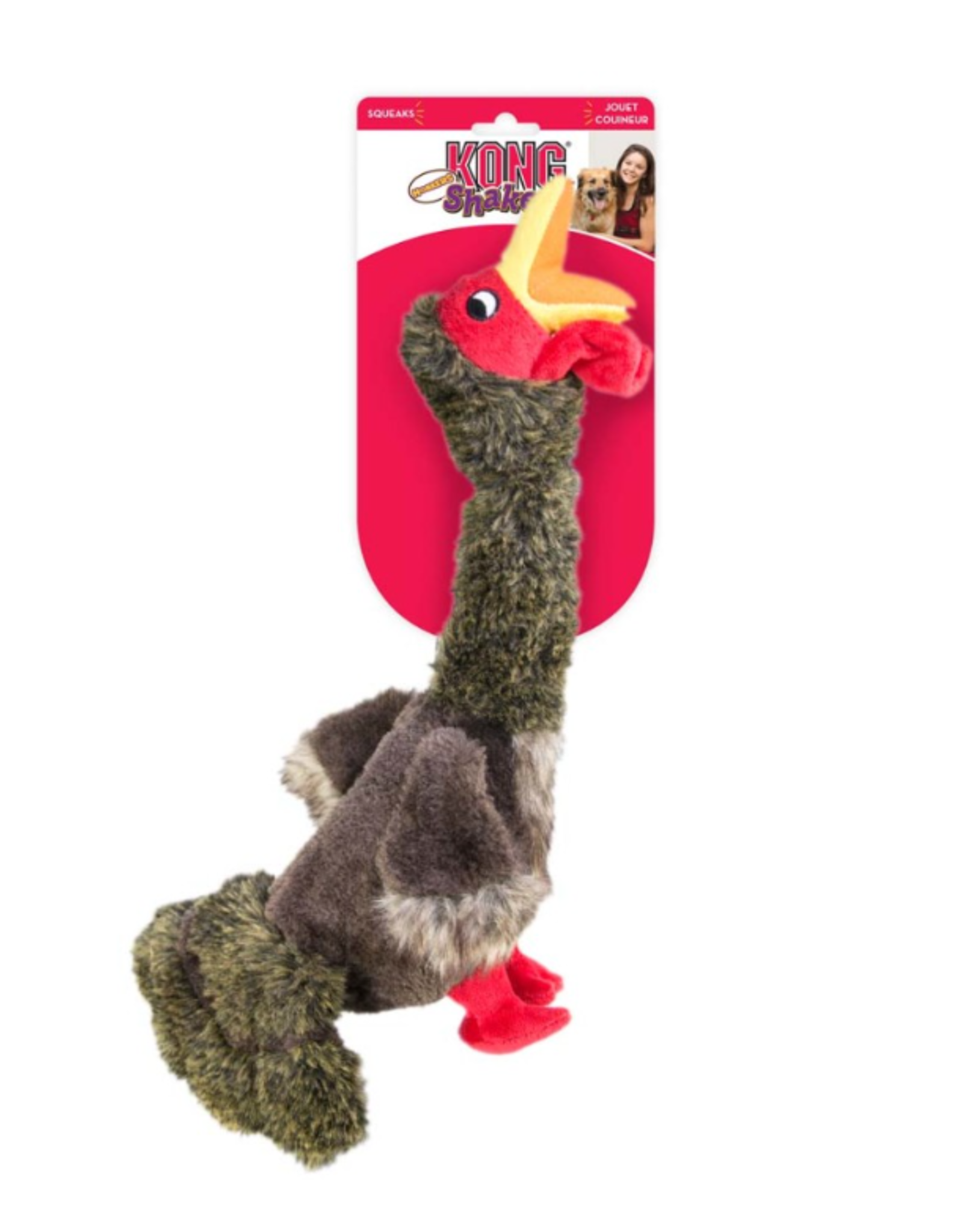 KONG KONG Shakers Honkers Turkey Dog Toy - Multi-Color Large