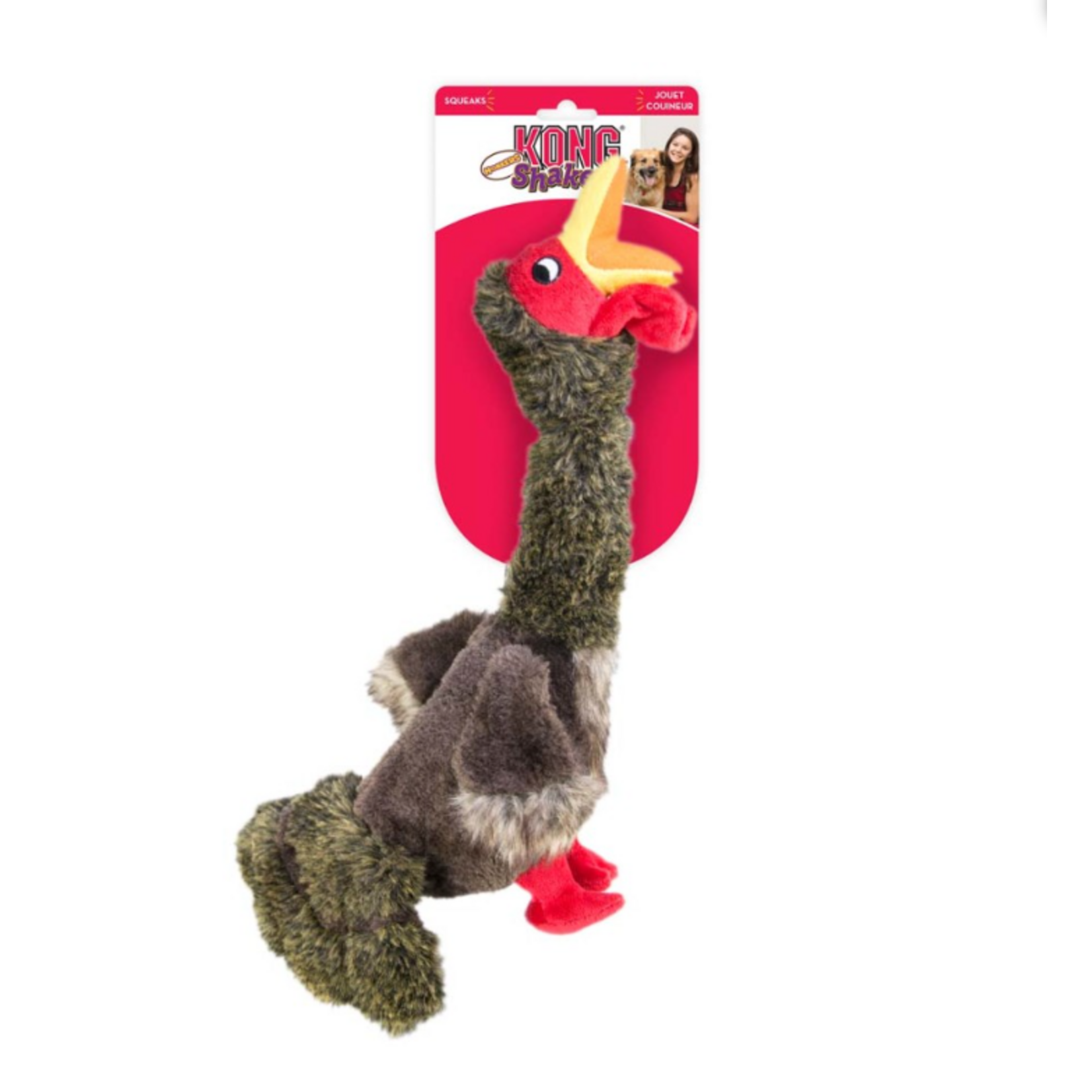 KONG KONG Shakers Honkers Turkey Dog Toy - Multi-Color Large