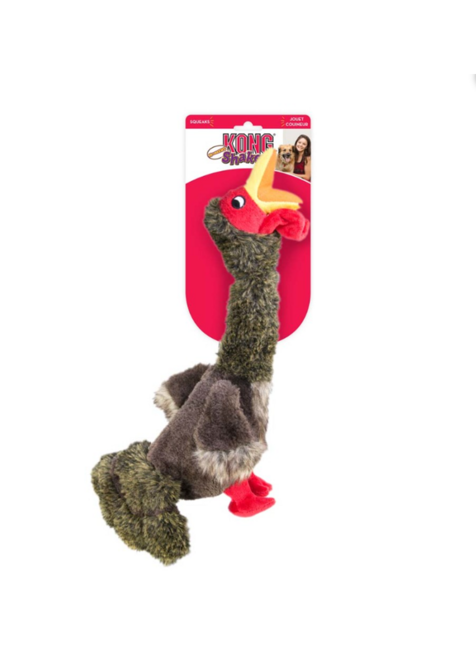 KONG KONG Shakers Honkers Turkey Dog Toy - Multi-Color Large