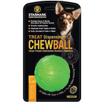 Starmark Starmark Chew Ball Treat Dispensing Dog Toy Medium