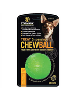 Starmark Starmark Chew Ball Treat Dispensing Dog Toy Medium