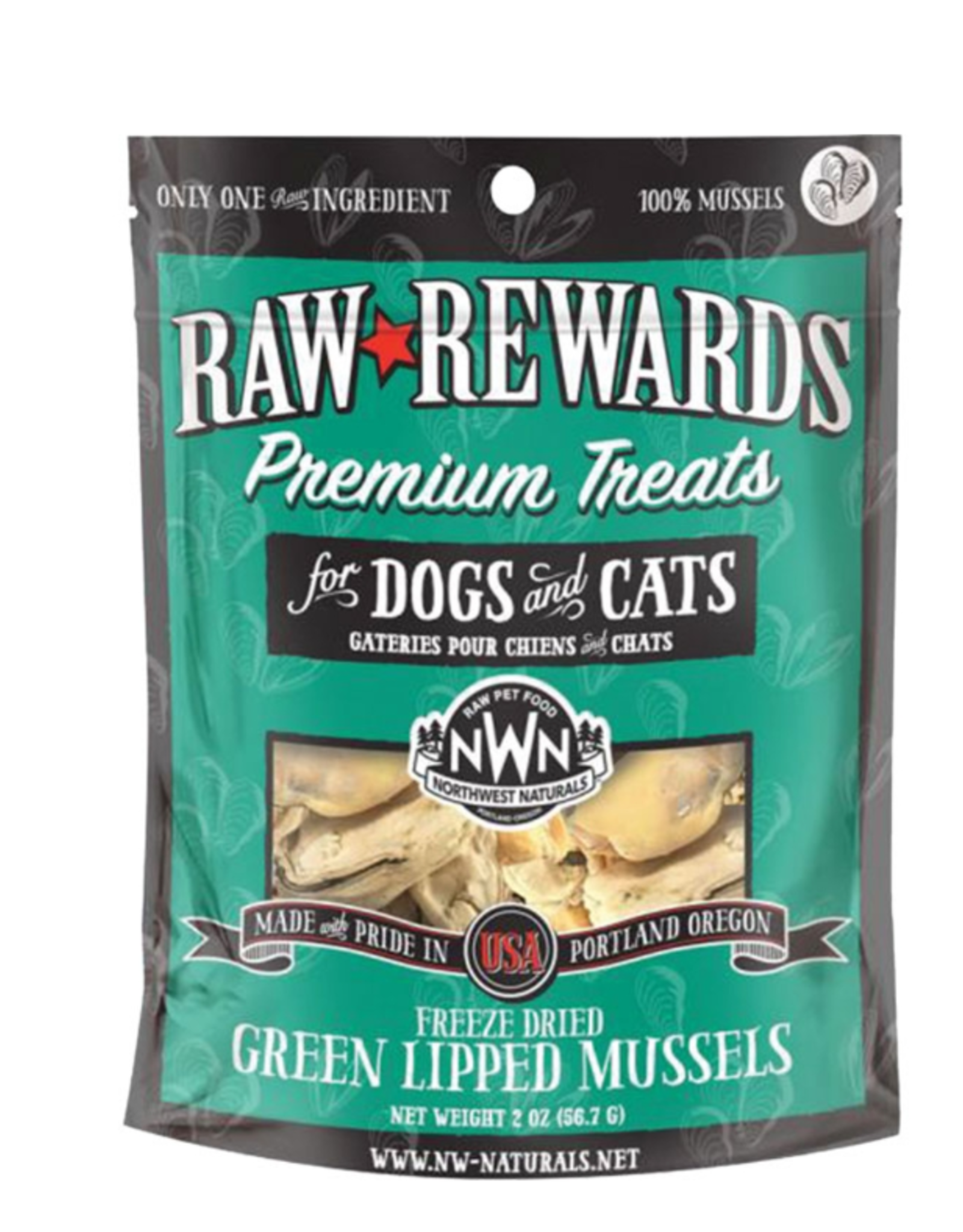 NORTHWEST NATURALS Northwest Naturals Dog Cat Freeze Dried Treat GREEN MUSSEL 2 OZ