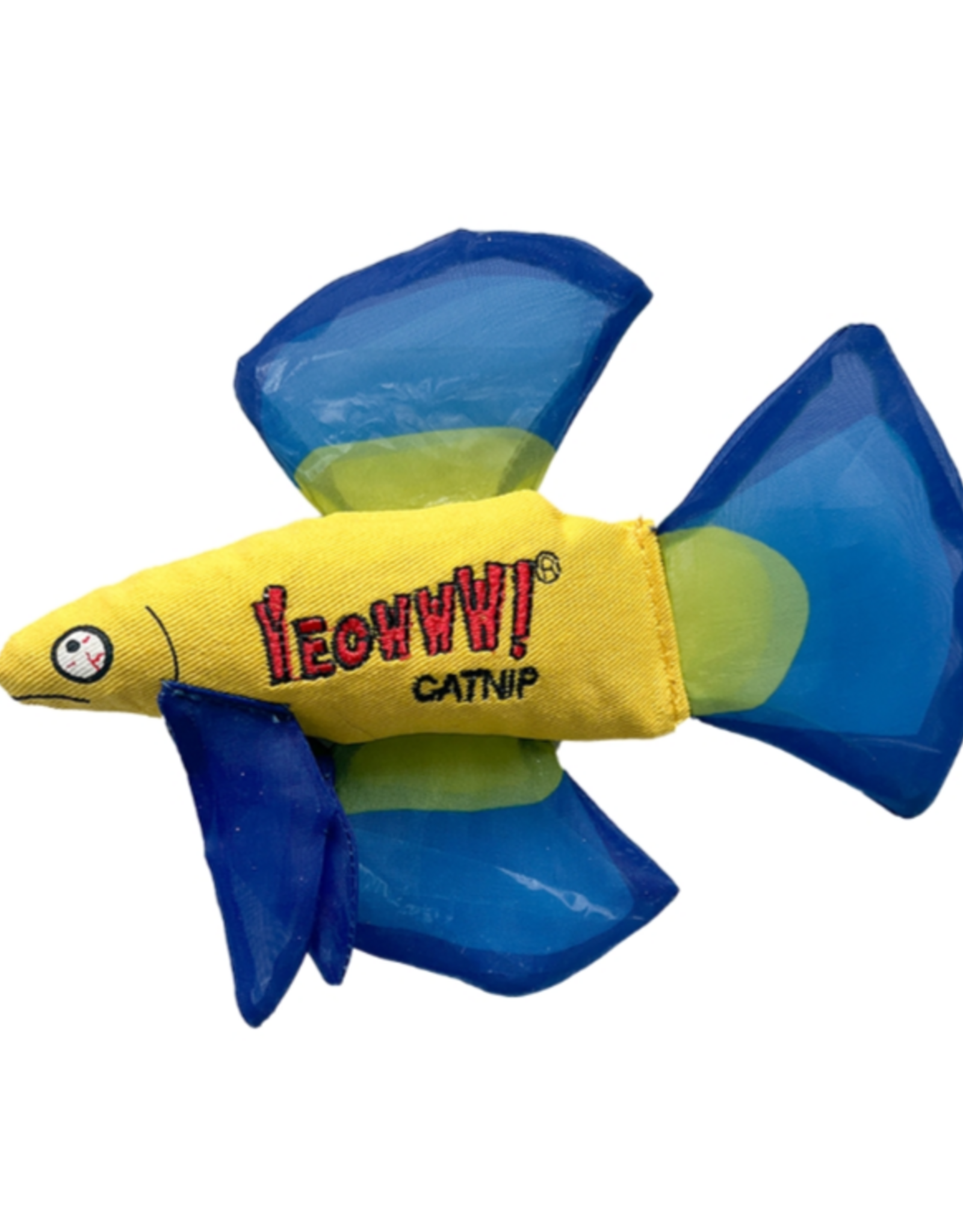 Yeowww! Yeowww! C Betta Fish Toy, Blue