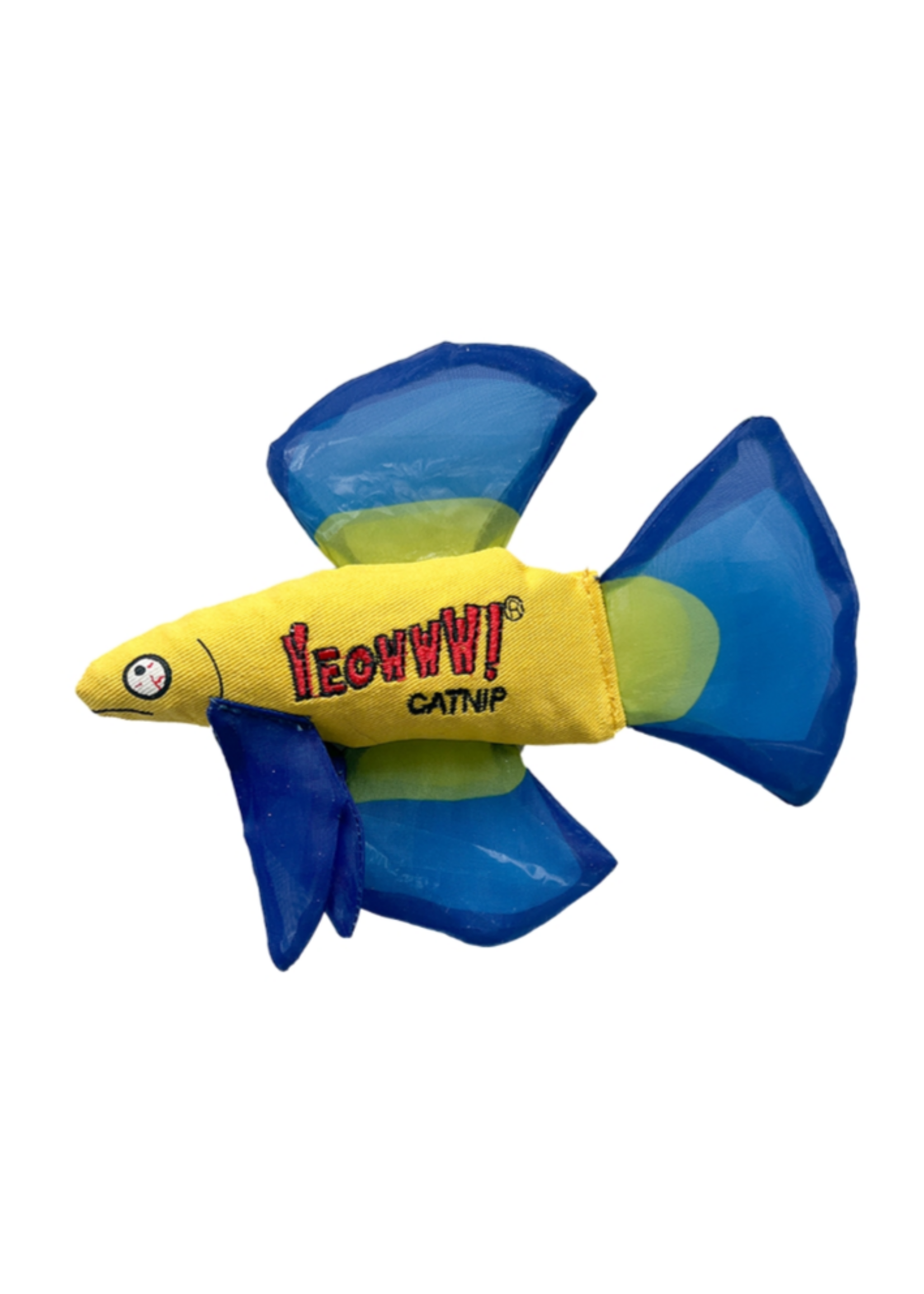 Yeowww! Yeowww! C Betta Fish Toy, Blue
