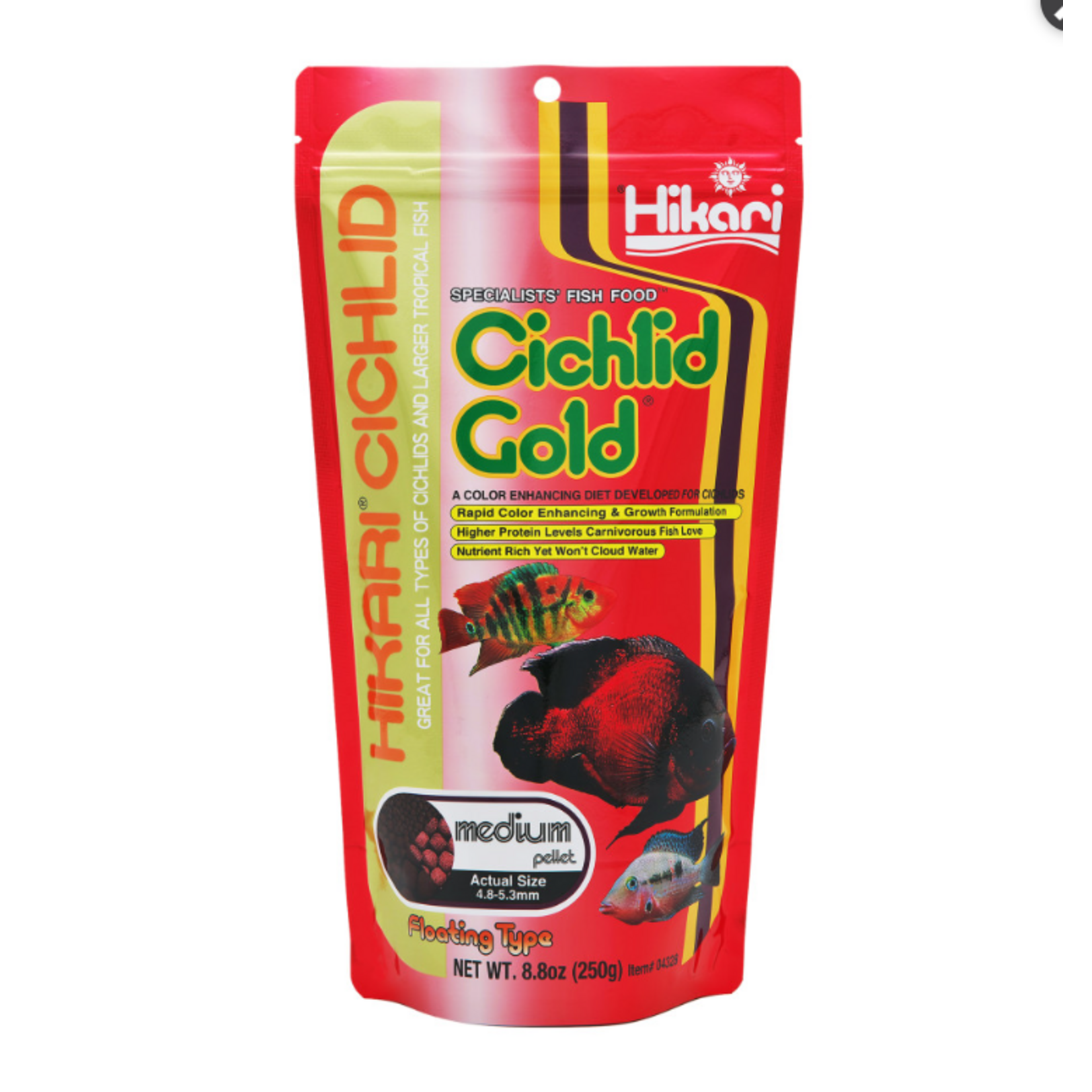 Hikari Hikari USA Cichlid Gold Pellets Fish Food  8.8 oz  MD