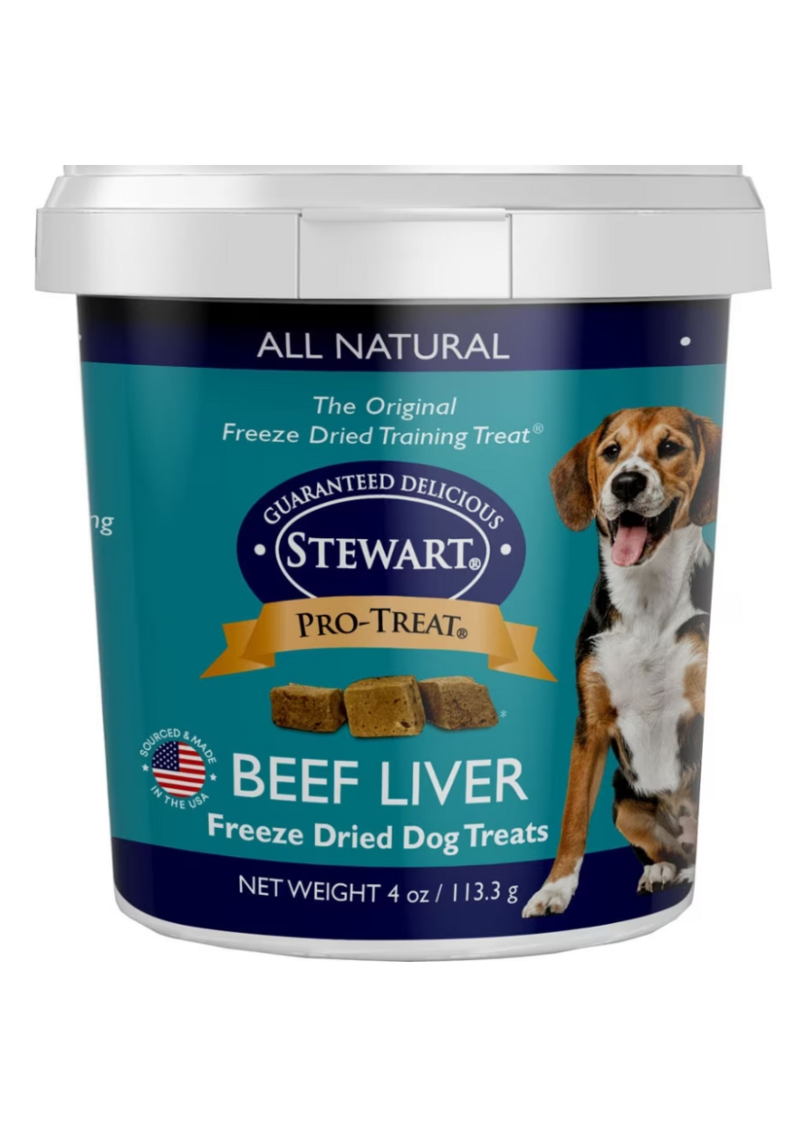 Stewart Stewart Pro-Treat Freeze Dried Beef Liver 4 oz. Tub