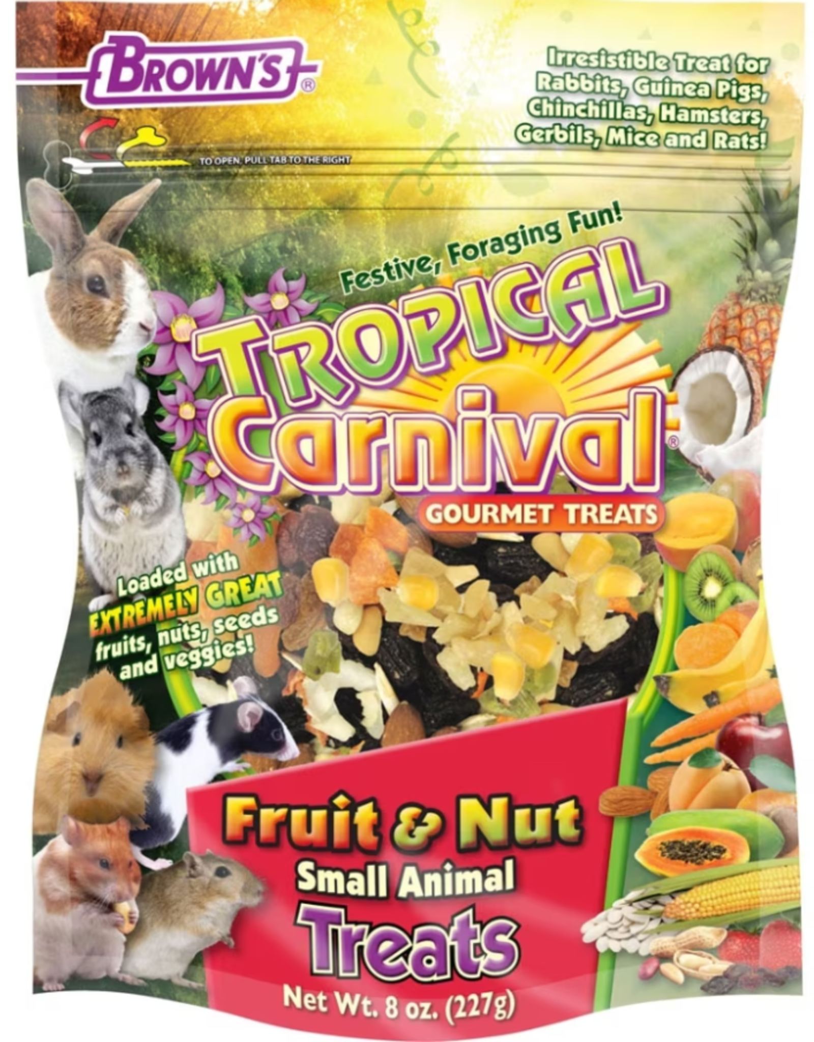 F.M. BROWN'S SONS, INC. TROPICAL CARNIVAL FRUIT AND NUT TREAT 8OZ